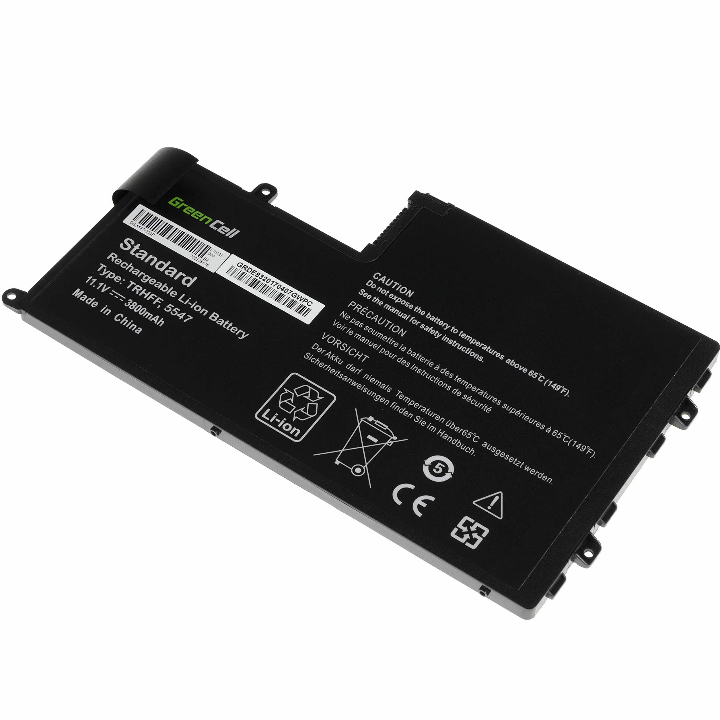 Green Cell Bateria TRHFF do Dell Inspiron 14 5442 5443 5445 5447 15 5542 5543 5545 5547 5548 5557 Latitude 3450 3550 (3400mAh 11.1V Czarna)