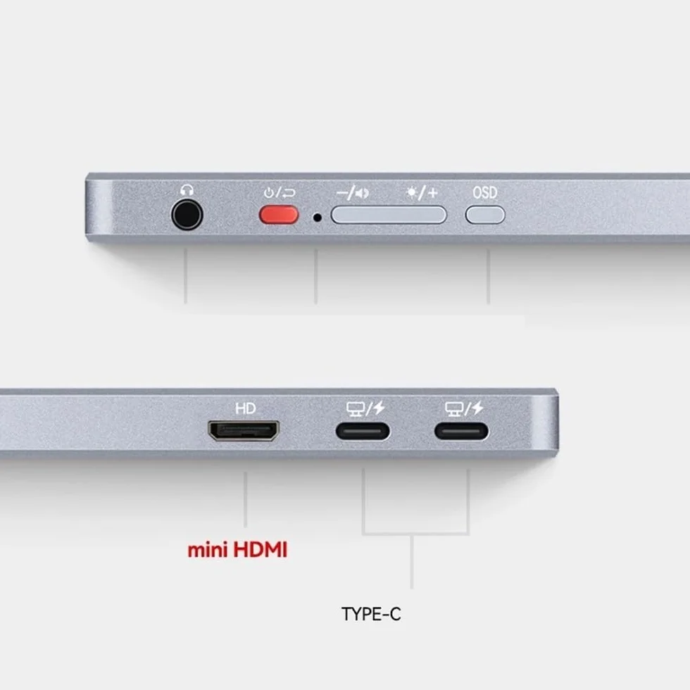 Monitory przenośne 4K 13,4 cala 60 Hz 500 nitów do laptopów, telefonów komórkowych, konsol do gier i rozszerzonego wyświetlacza