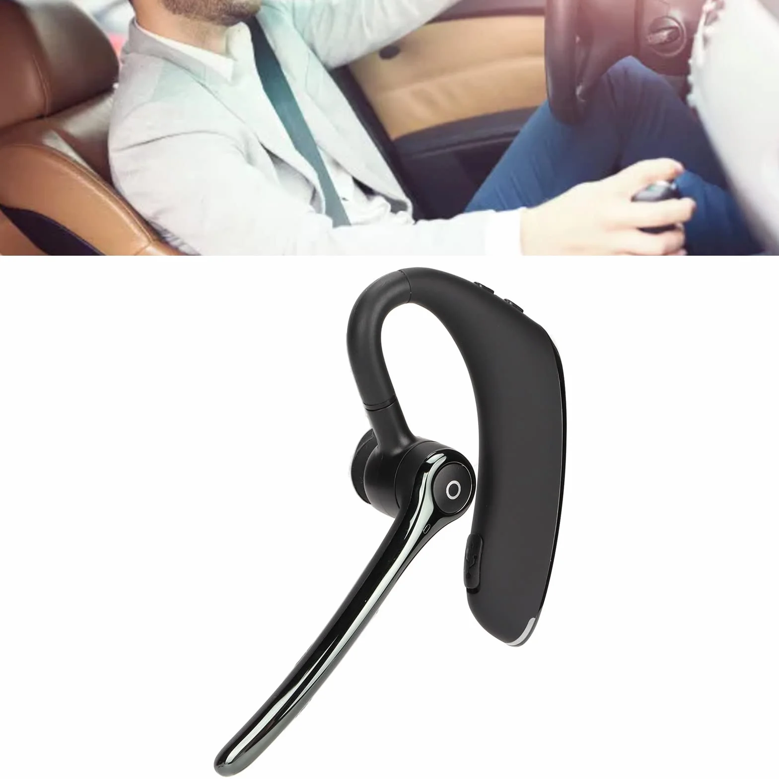 Zestaw Słuchawkowy Bluetooth F910 V5.0 EDR, Jednouszna Bezprzewodowa Słuchawka z Mikrofonem Redukcja Szumów, Konstrukcja Zawieszana na Uchu