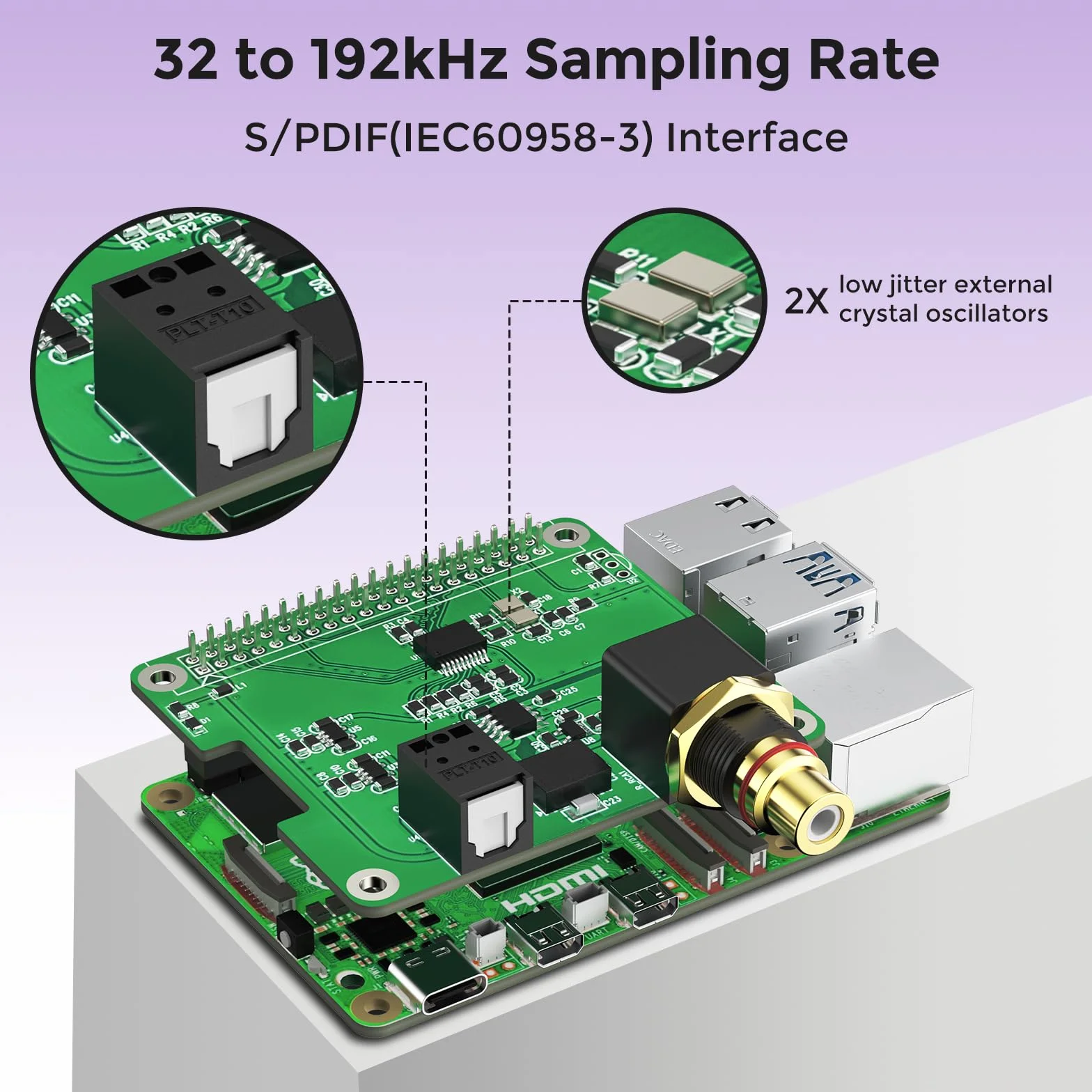 InnoMaker Digi One Hat Cyfrowa Karta Dźwiękowa S/PDIF HiFi dla Raspberry Pi