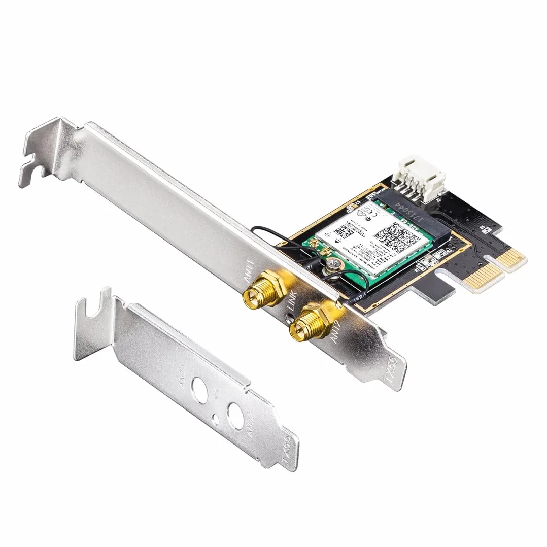 Cudy WE3000 AX 3000 Mbps bezprzewodowa karta WiFi 6 PCIe Bluetooth 5.0 802.11ax czarny