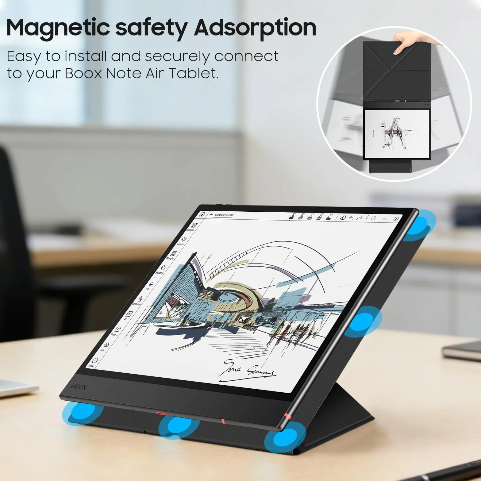 Fintie Uniwersalne etui do czytnika e-paper 10,3" Boox Note Air5 C 2025/Air4 C/Air3 C/Air3 B/W ePaper Reader, Czarne