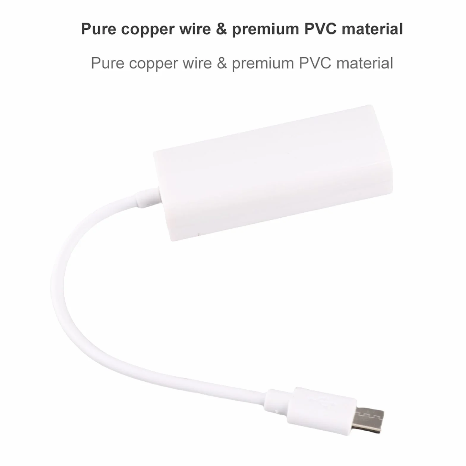 Konwerter Typu C na Rj45 Adapter Rj45 Typu C Biały Plastikowy Usb 3.1 Typ C na Rj45 100 Mb/S Ethernet Lan Adapter Sieciowy Konwerter do Laptopa Macbook Usb C