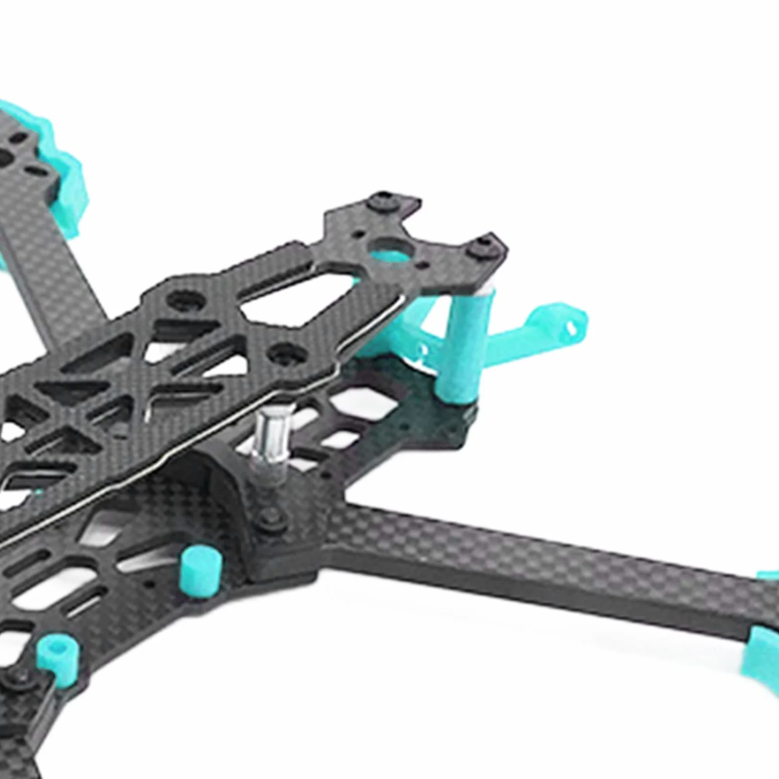 KENANLAN Zestaw ramy Quadcopter, FPV Racing drona, profesjonalna rama 225 mm, rozstaw osi z włókna węglowego, akcesoria do drona RC (niebieska)