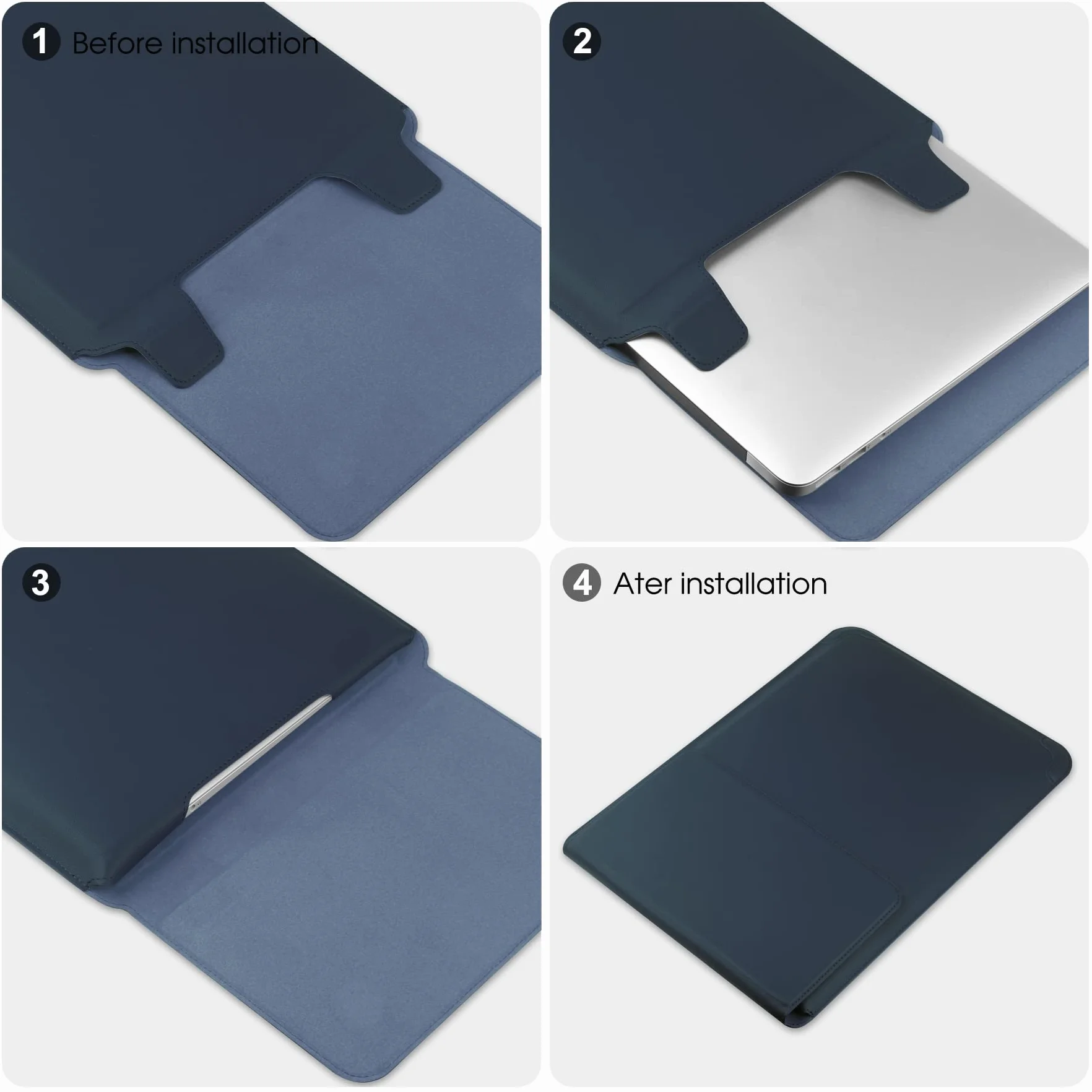 HoYiXi Pokrowiec na laptopa 33.0 cm, skórzany pokrowiec, kompatybilny z MacBook Air 13 M1 M2 2022–2018, MacBook Pro 13 M2 2022–2016, Surface Pro 8 2021, Surface Go 3 33–33.6 cm, Dell, Lenovo, HP,