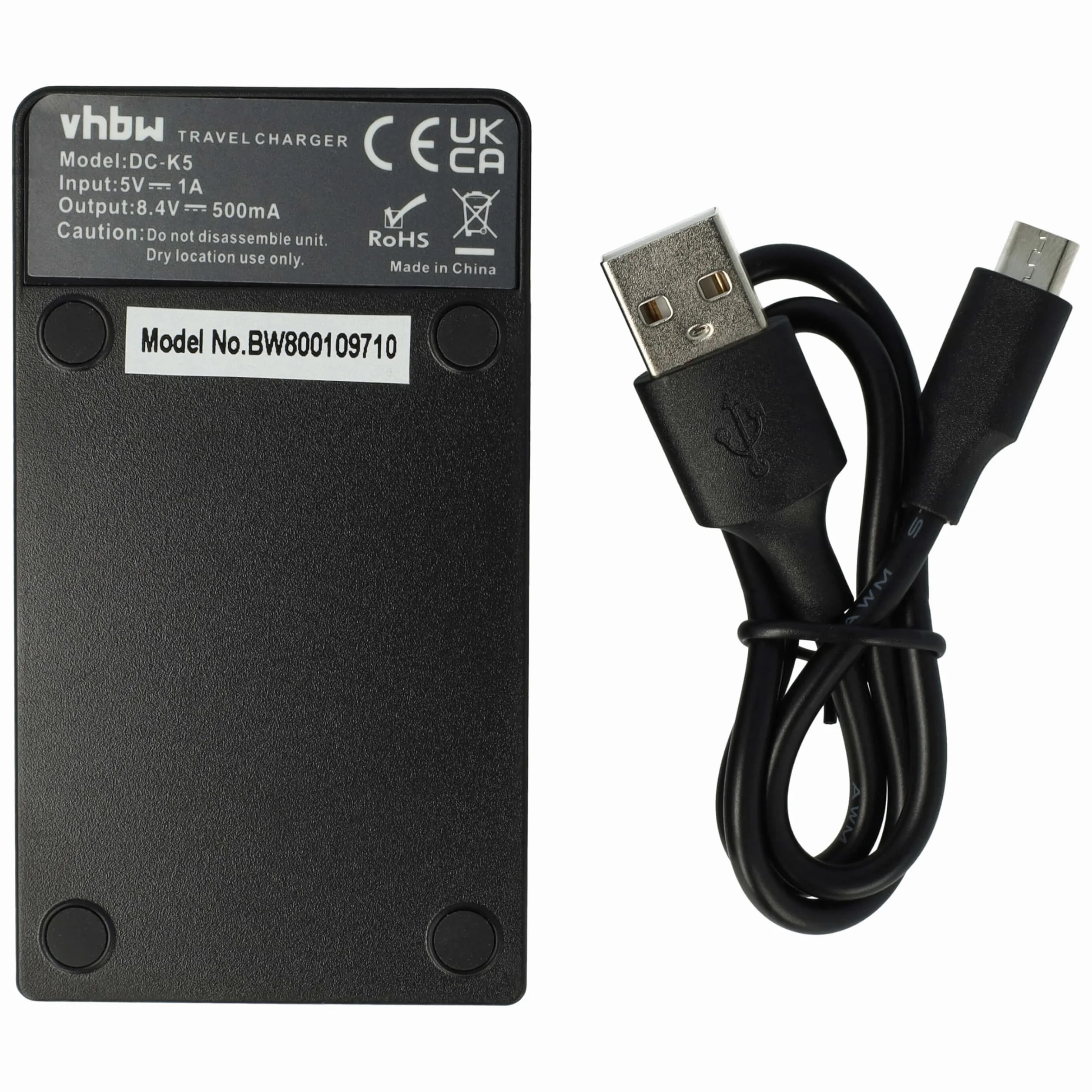 vhbw Ładowarka USB kompatybilna z Sony Cybershot DSC-HX1, DSC-HX100, DSC-HX100V, DSC-HX200, DSC-HX200V kamera / akumulator - ładowarka