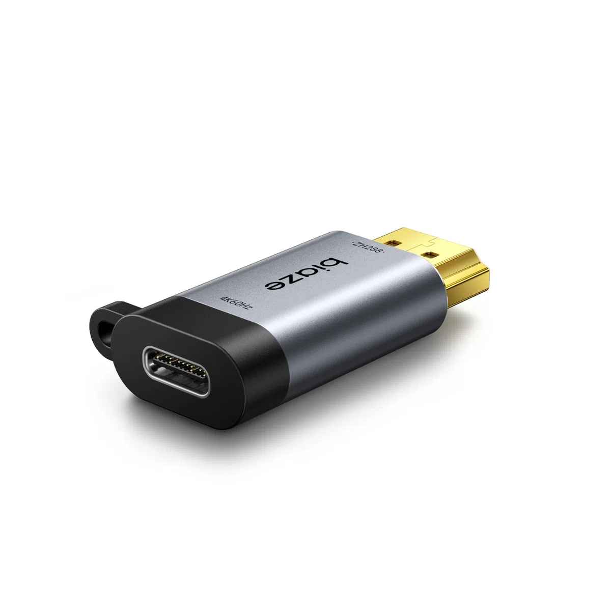 ZH288 adapter USB C na wtyk HDMI, 4K 60 Hz 2K 120 Hz, jednokierunkowy konwerter HDMI adapter podłączenie tabletów lub laptopów z wyjściem HDMI do monitora typu C, Plug and Play