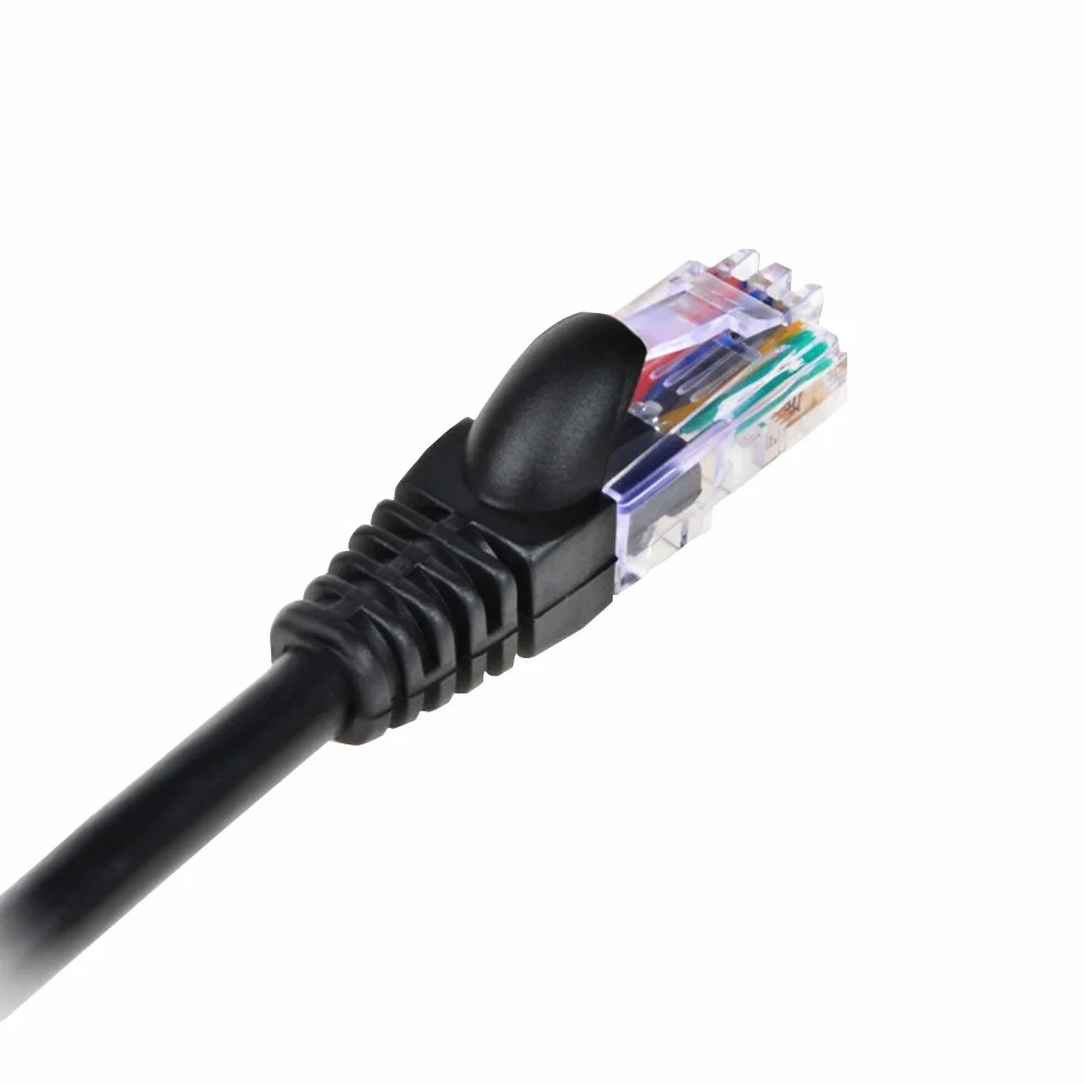 RJ45 do RS232, DB9 9-biegunowy port szeregowy wtyczka do gniazda RJ45, konsola CAT5/6 Ethernet LAN, 1 metr męski port