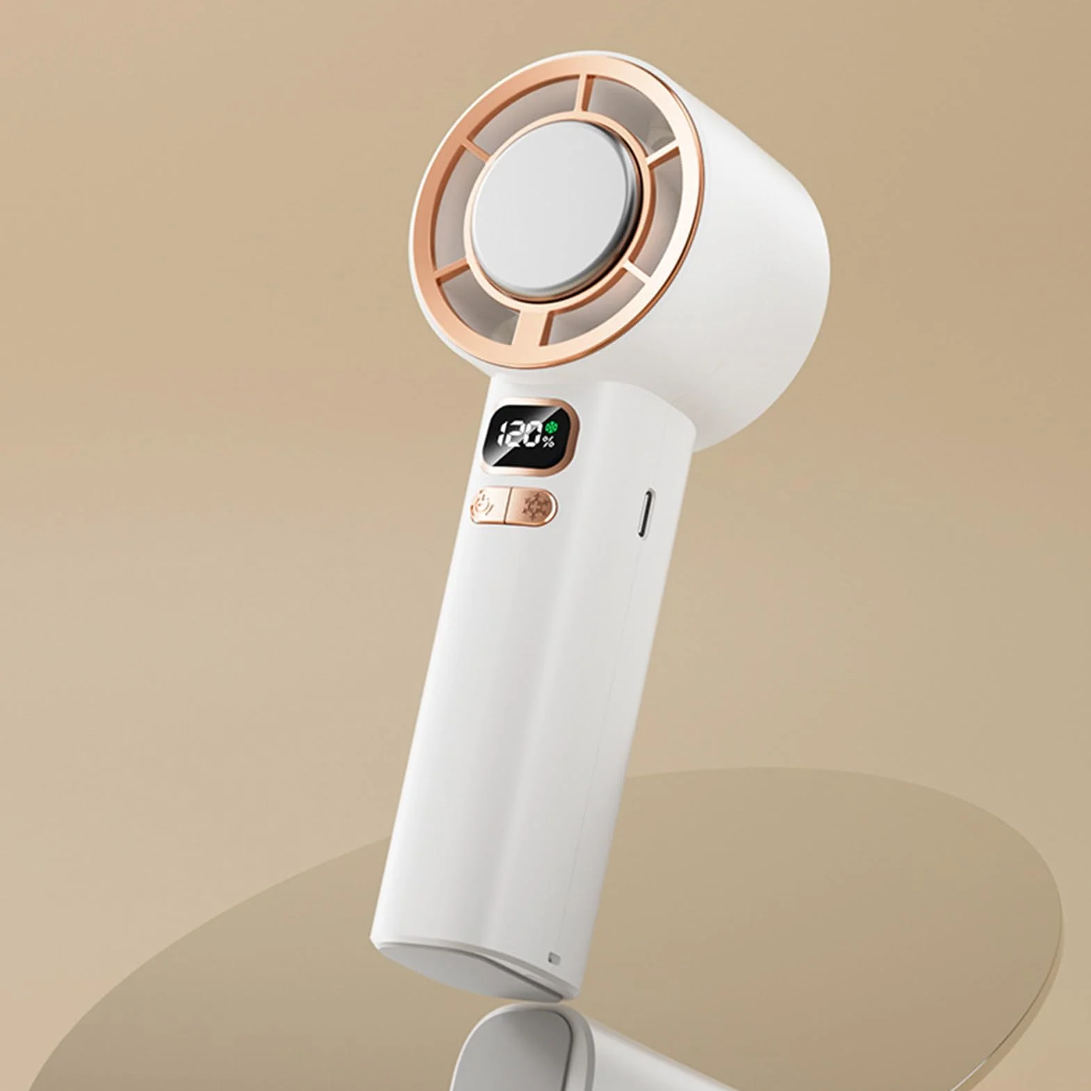Przenośny wentylator USB 6 biegów, biały