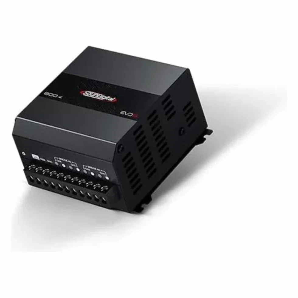 SounDigital 800.4 EVO 6.0 4-kanałowy wzmacniacz samochodowy | 800 W RMS wzmacniacz mocy | 4 omy | filtr High/Low-Pass | wejście cinch | kompaktowy wzmacniacz samochodowy HiFi