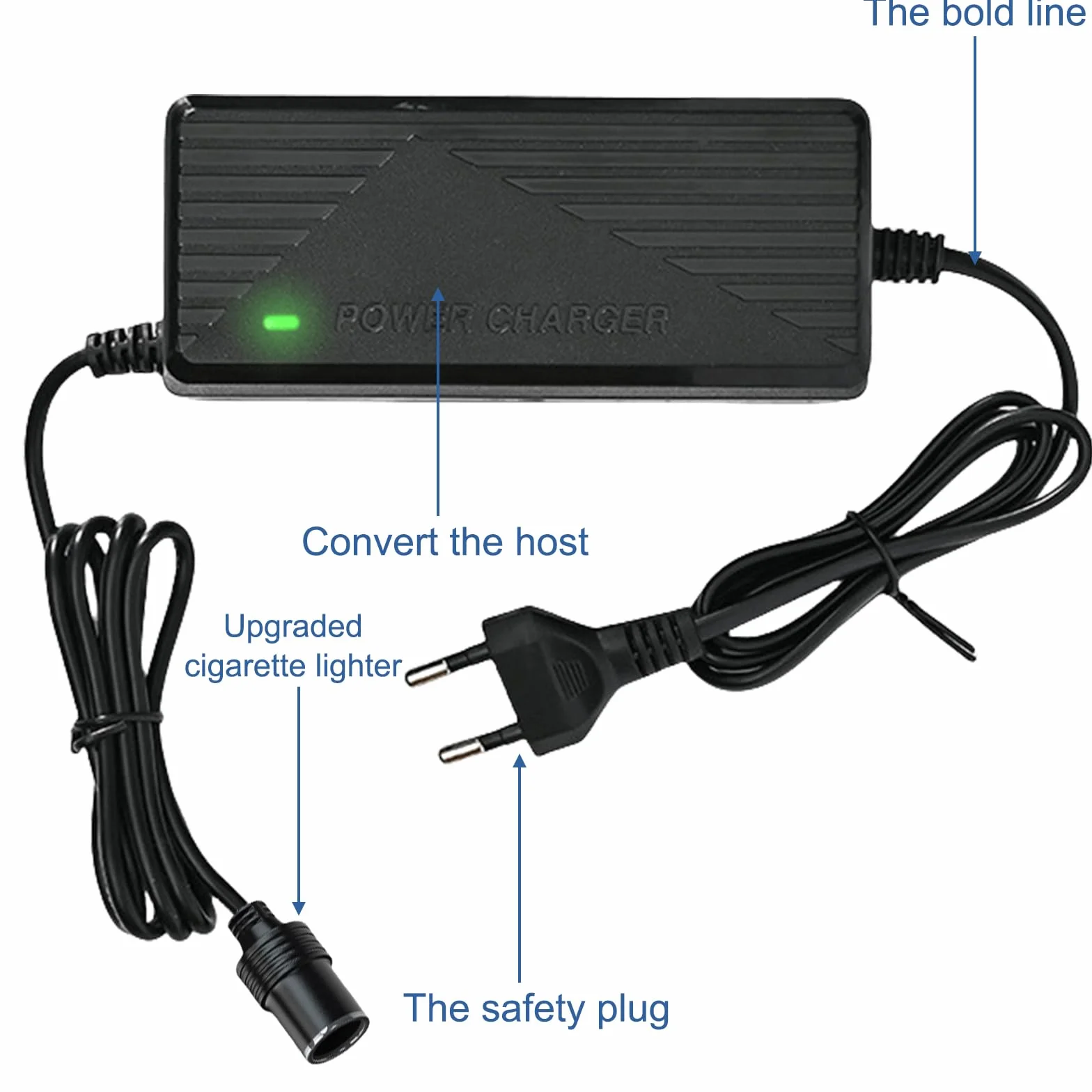 Przetwornica napięcia 230 V na 12 V, 180 W, adapter do gniazda zapalniczki samochodowej, 12 V, 15 A, 180 W, adapter do gniazda zapalniczki samochodowej