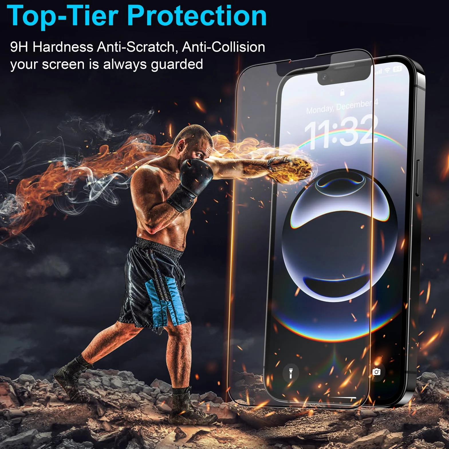 Mothca Mata ze szkła pancernego do iPhone 16e/13/13 Pro/14, 9H matowa folia ochronna Screen Protector, 6,1 cala