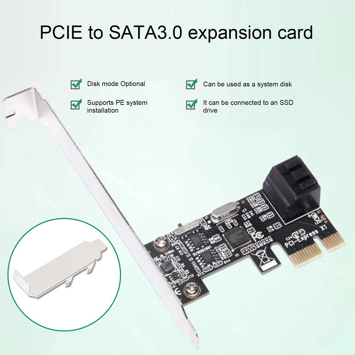 Karta rozszerzeń PCIE SATA 3.0, Karta rozszerzeń PCIE SATA Stabilność Bezpieczeństwa Karty Kontrolera dla Komputera