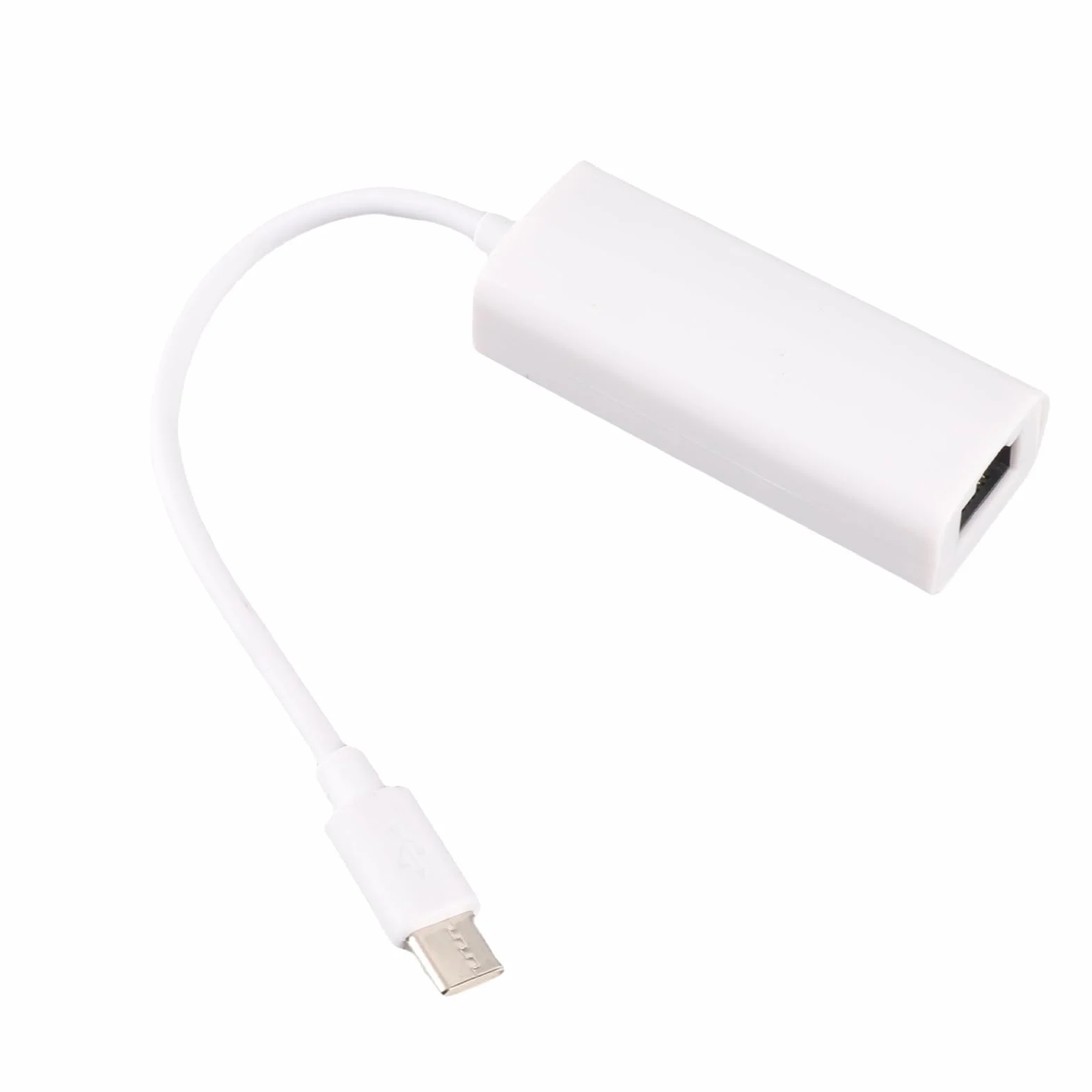 Konwerter Typu C na Rj45 Adapter Rj45 Typu C Biały Plastikowy Usb 3.1 Typ C na Rj45 100 Mb/S Ethernet Lan Adapter Sieciowy Konwerter do Laptopa Macbook Usb C