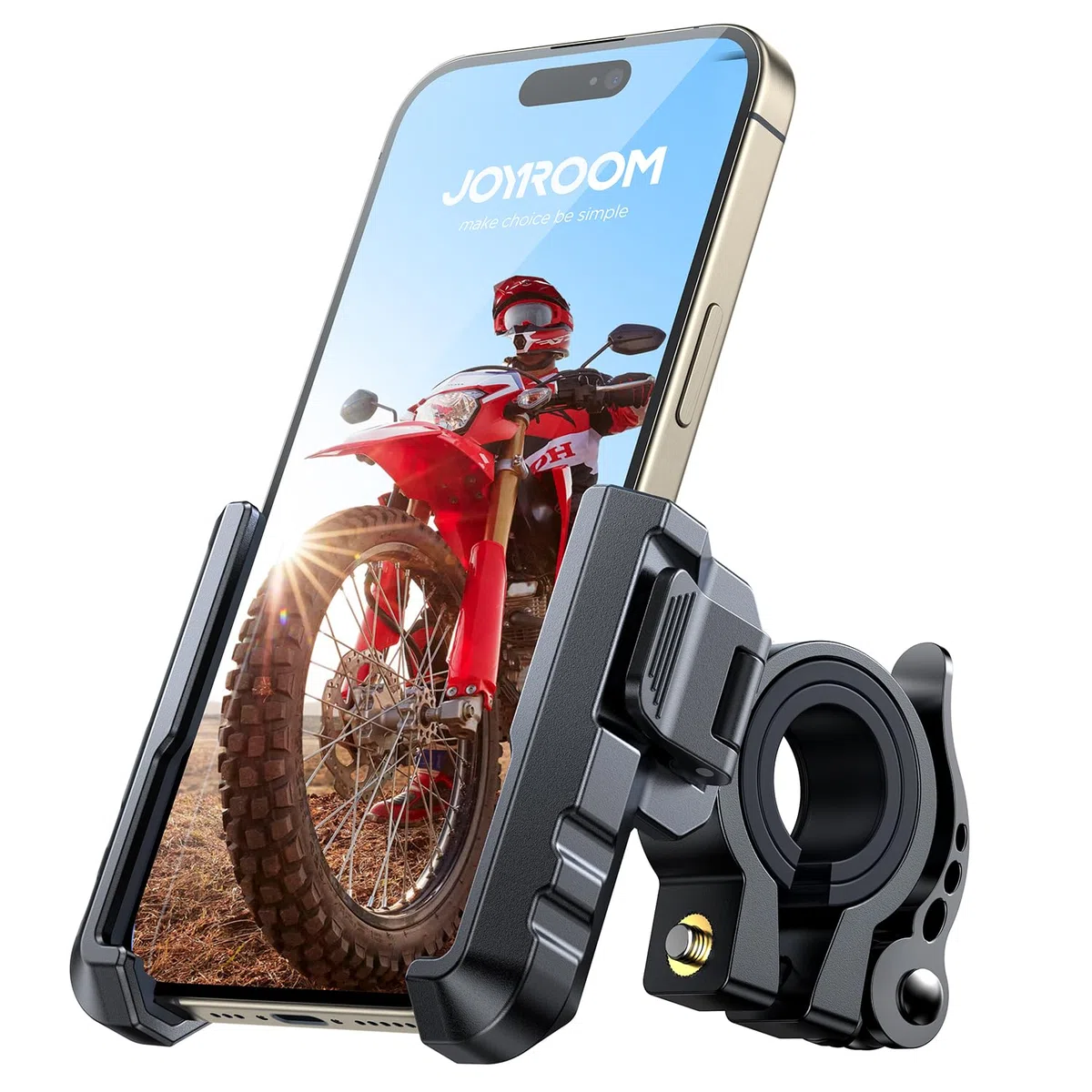 JOYROOM 2024 uchwyt na telefon motocyklowy, uchwyt na telefon komórkowy, antywibracyjny, uchwyt na telefon rowerowy, uniwersalny do iPhone 15 14 13 PRO Max, Samsung S24 S23 Ultra, 4,7-7" Smartfony