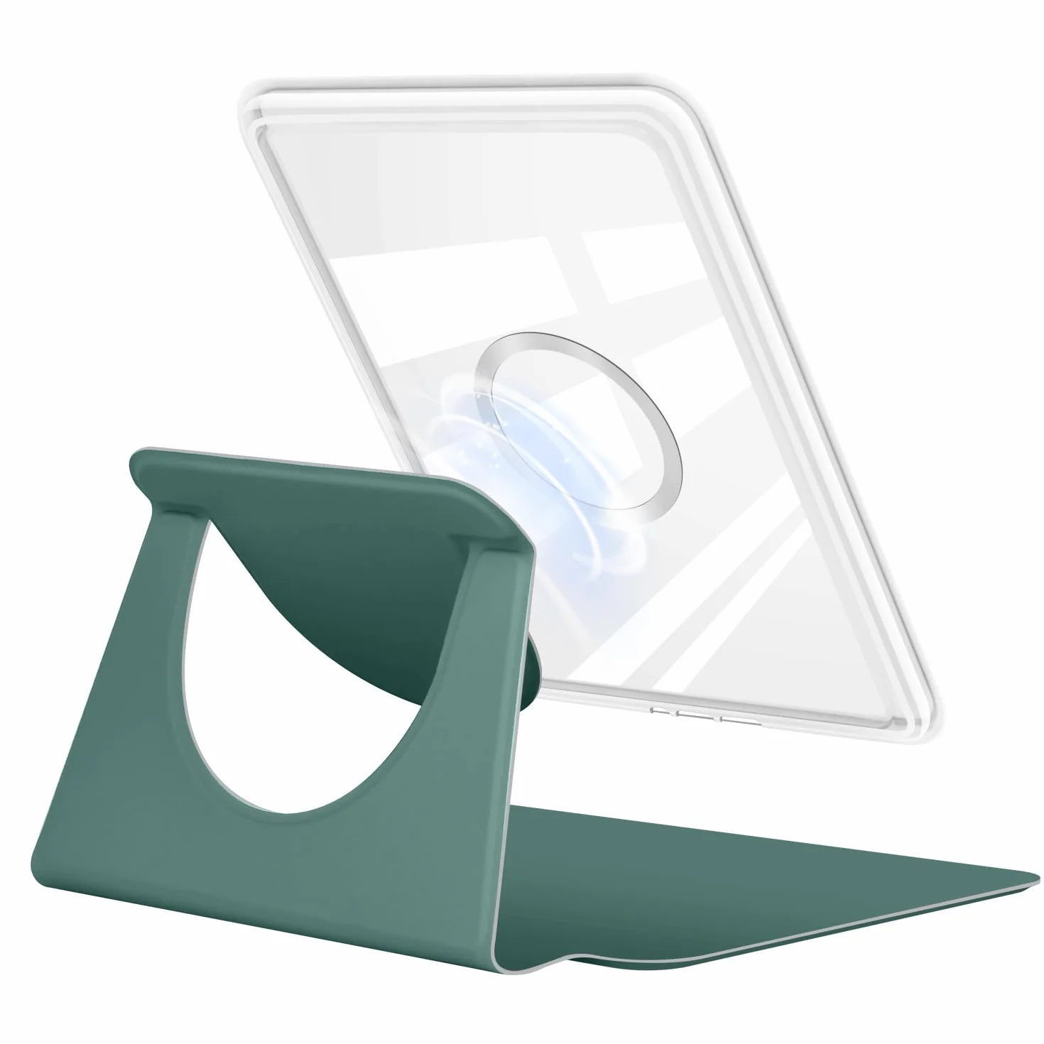 Etui obracane o 360 stopni do Kindle Paperwhite 17.3 cm (wersja 11. generacji-2021), odłączana magnetyczna konstrukcja, ochronna, regulowana osłona, przezroczysta tylna strona z automatycznym uśpienia