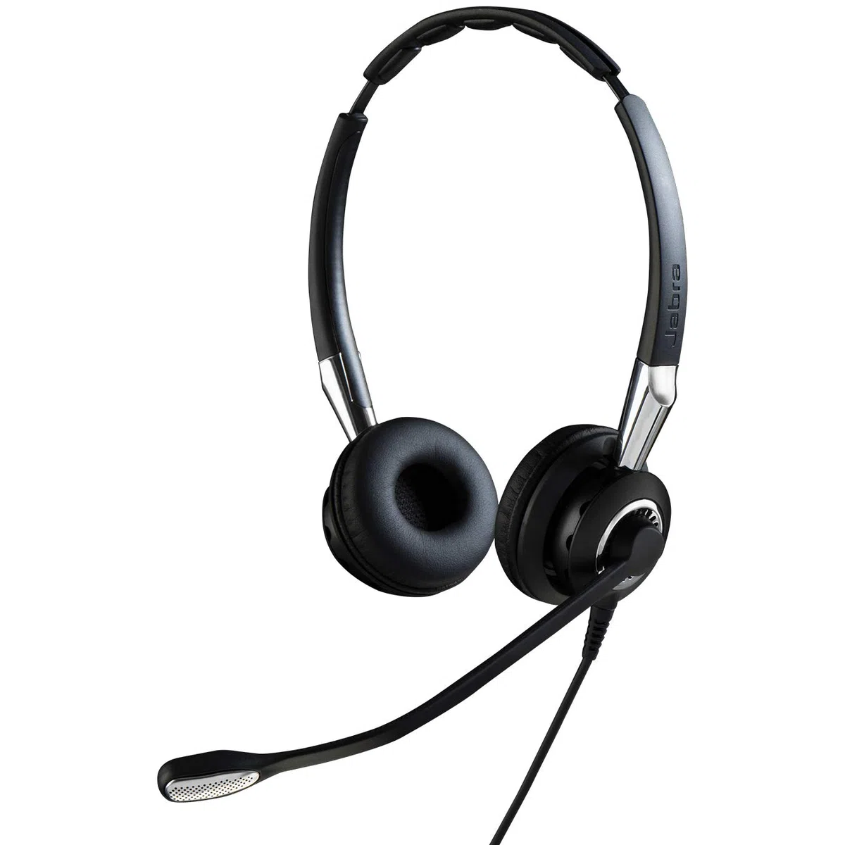 Jabra Q711364 BIZ 2400 II QD Duo trwały zestaw słuchawkowy do telefonów stacjonarnych, redukcja szumów i szerokopasmowa, czarny