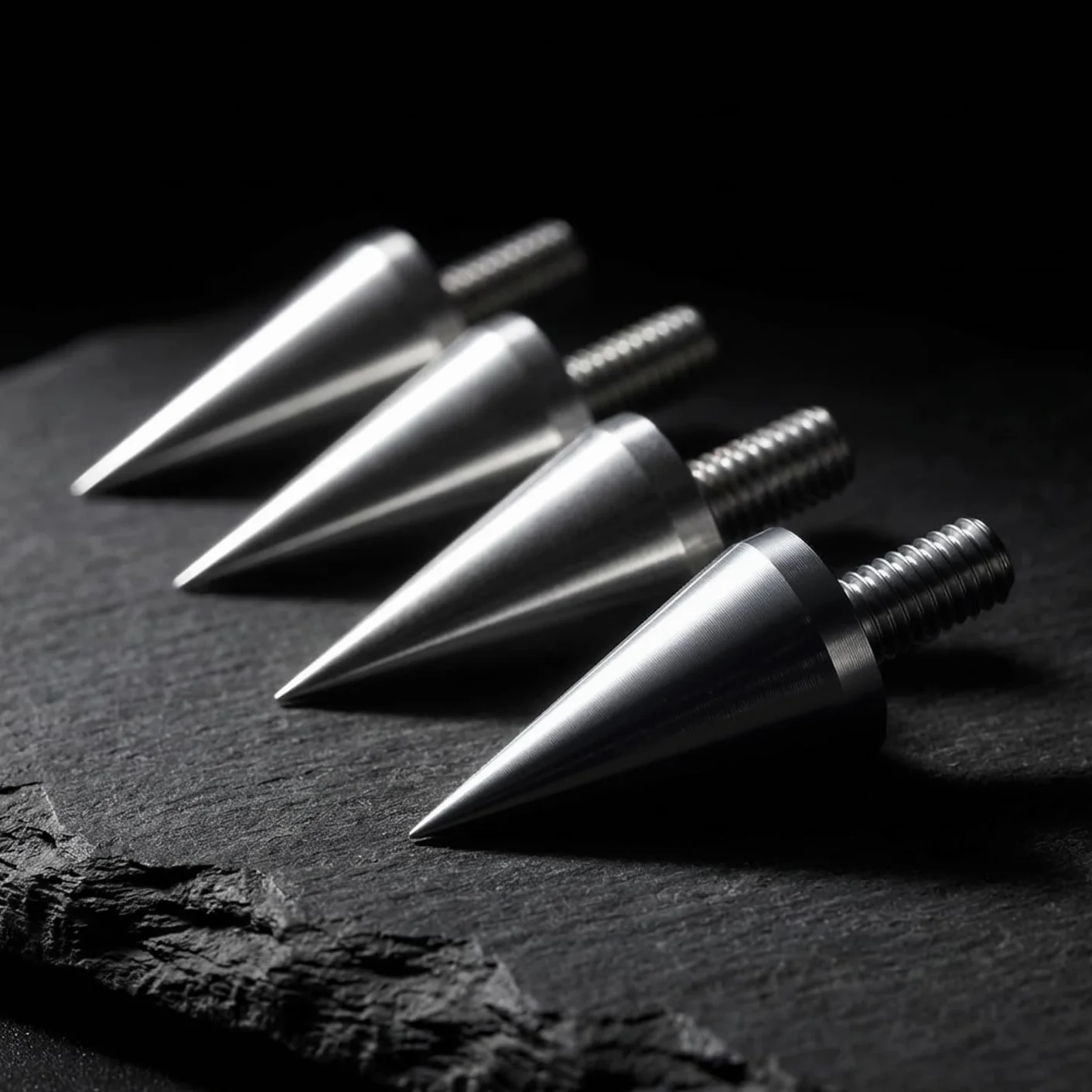 PrecisionGeek - Kolce Głośnikowe Duże M10 x 15mm L-37mm, Aluminium (4 sztuki)