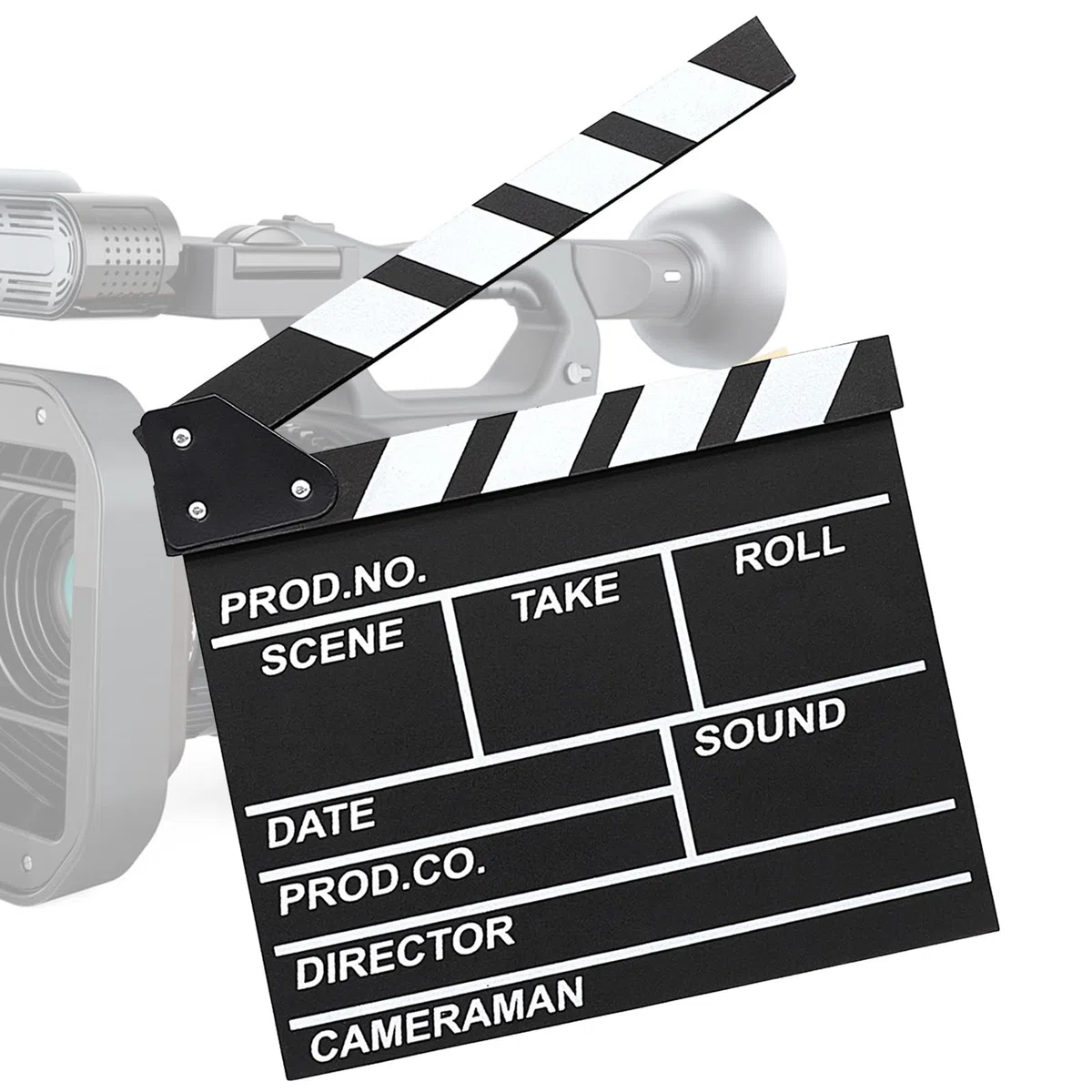 Drewniany reżyser znak akcji rekwizyt film plastikowy klapek tablica reżyserska tablica filmowa cięcie scena akcji łupek