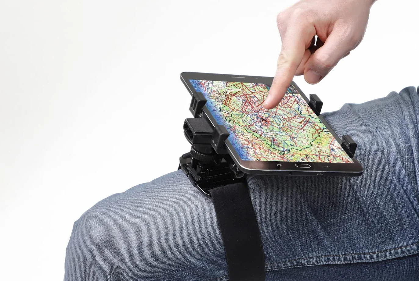 Dream Pilot Organizer na kolana pilot – uchwyt na telefon komórkowy, tablet, kompatybilny ze wszystkimi smartfonami, mini tabletami i iPadem Mini dla pilotów i kierowców ciężarówek – mocowanie na