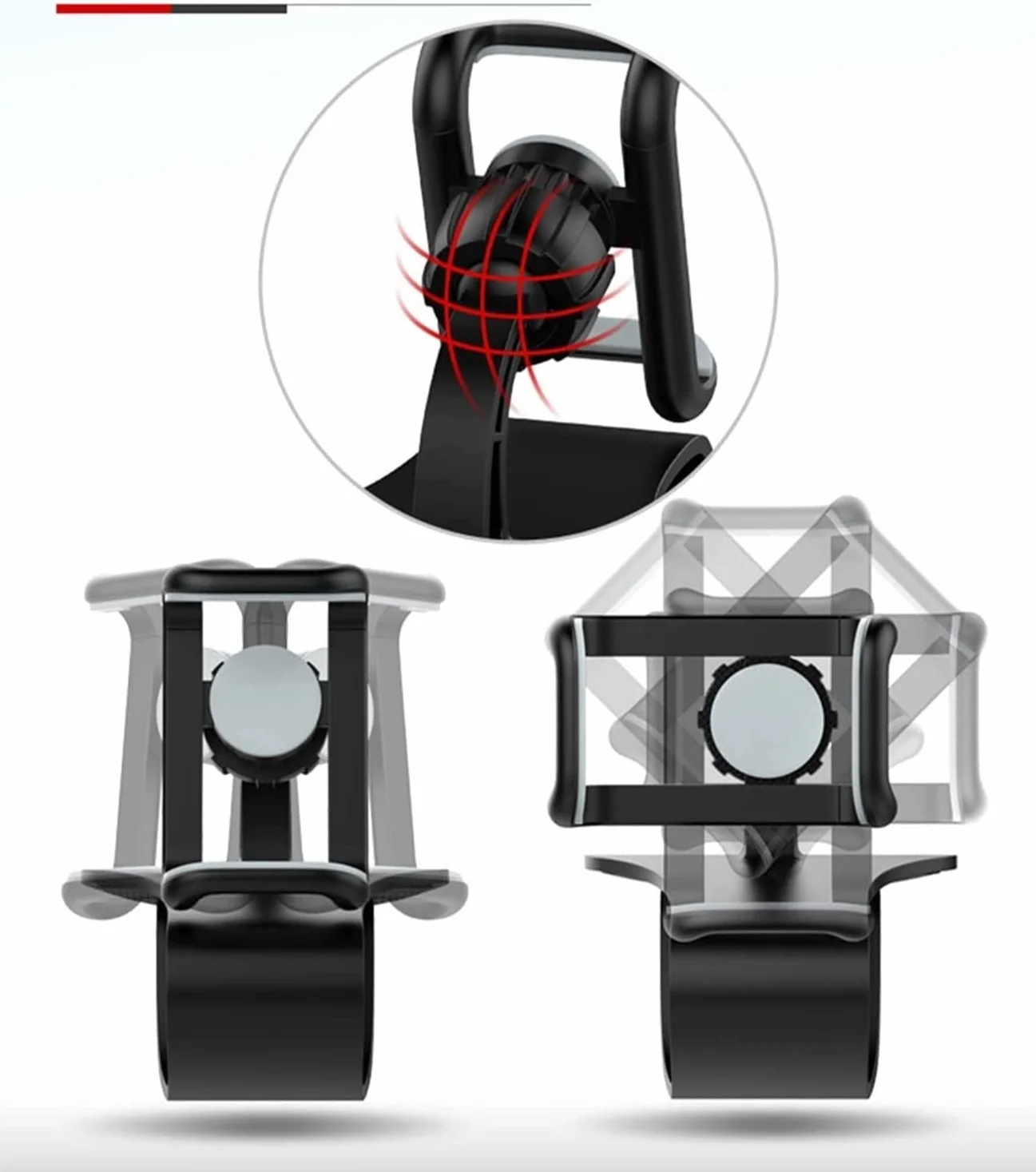 Smartfon Uchwyt Do Samochodu Uniwersalny uchwyt samochodowy na deskę rozdzielczą Łatwy montaż na klips Stojak na wyświetlacz Wspornik uchwytu samochodowego Wspornik Nawigacyjny (Color : A Black)