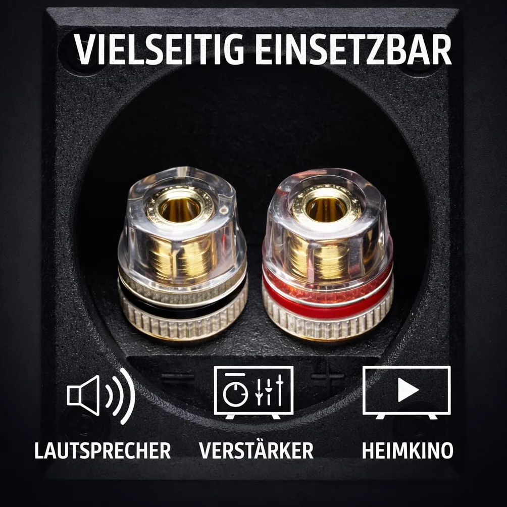 BLca 25m 2x2,5mm² Lautsprecherkabel CCA I Boxenkabel isoliert transparent mit Polaritätskennzeichnung I LS-Kabel als Meterware für Stereoanlage etc.