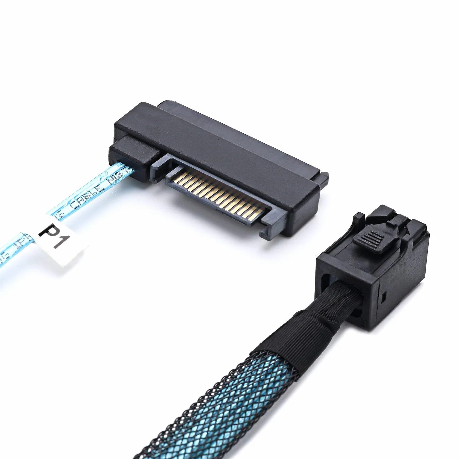 SFF-8643 Wewnętrzne złącza Mini SAS HD na (4) 29-pinowe złącza SFF-8482 z portem zasilania SAS 15-pinowym kablem 12 GB/S (1 m)