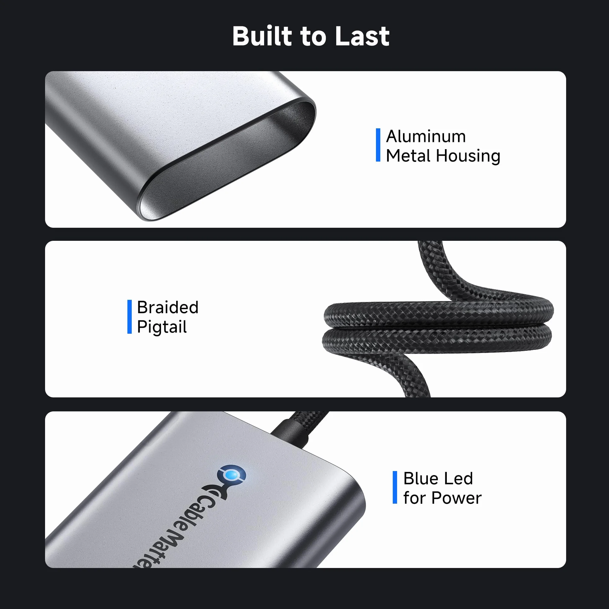 Cable Matters adapter USB-C do Ethernet Gigabit z ładowaniem 140W PD, USB-C na RJ45 LAN, kompatybilny z MacBook Pro, Dell XPS, Surface, Chromecast z Google TV (2020+) do 480Mb/s
