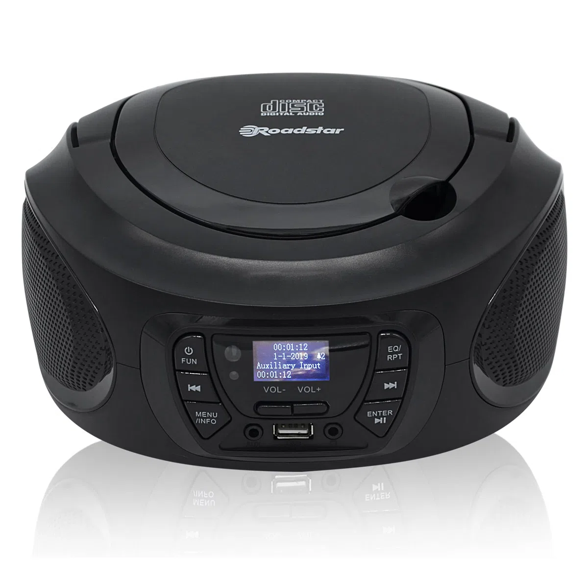Roadstar CDR-375D+/BK Przenośny odtwarzacz CD DAB/DAB+ / FM, Odtwarzacz CD-MP3, CD-R, CD-RW, Port USB, Stereo, Pilot, AUX-IN, Wyjście Słuchawkowe, Czarny