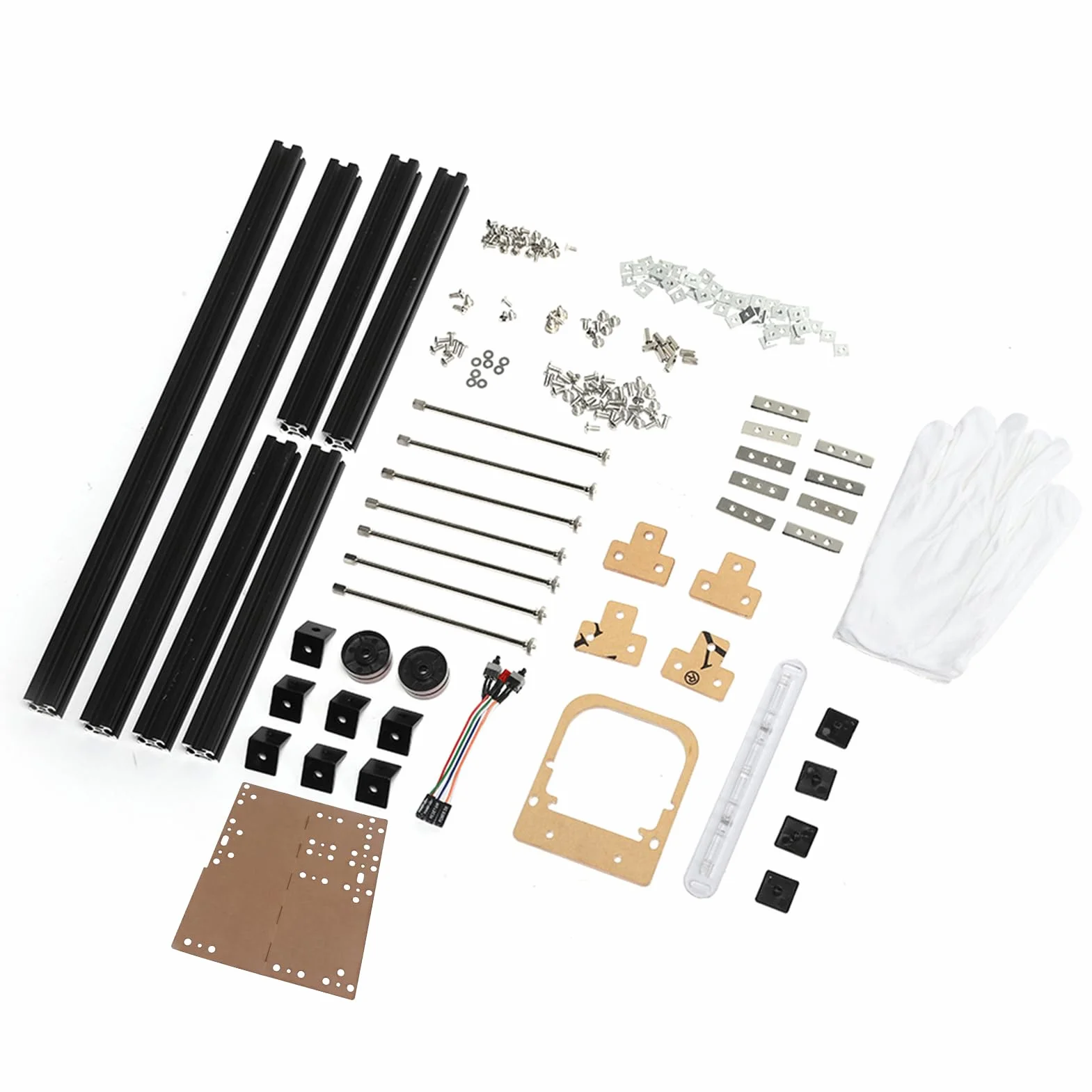 DIY Otwarta rama ze stopu aluminium ATX Obudowa komputerowa, barebone PC test ława do podkręcania, lekka platforma do układania w stosy z panelami akrylowymi