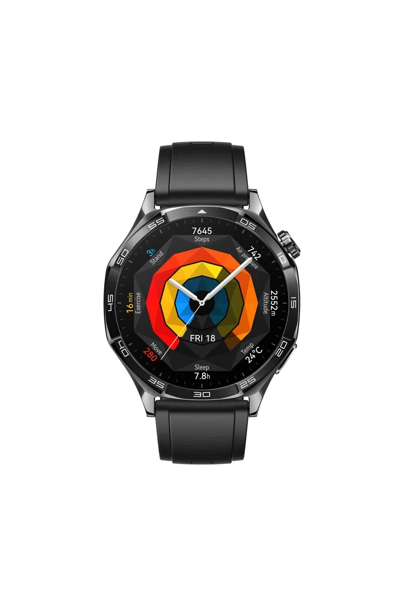 HUAWEI WATCH GT 5 46 mm Smartwatch, ostre krawędzie, zupełnie nowe sporty biegowe i rowerowe, śledzenie zdrowia, żywotność baterii do 14 dni, kompatybilny z iOS i Android, czarny