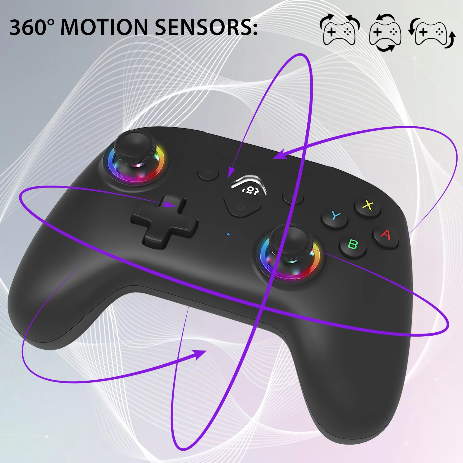 Subsonic Bezprzewodowy kontroler Bluetooth do Switch OLED – diody LED, wibracje, 6-osiowy żyroskop, czarny