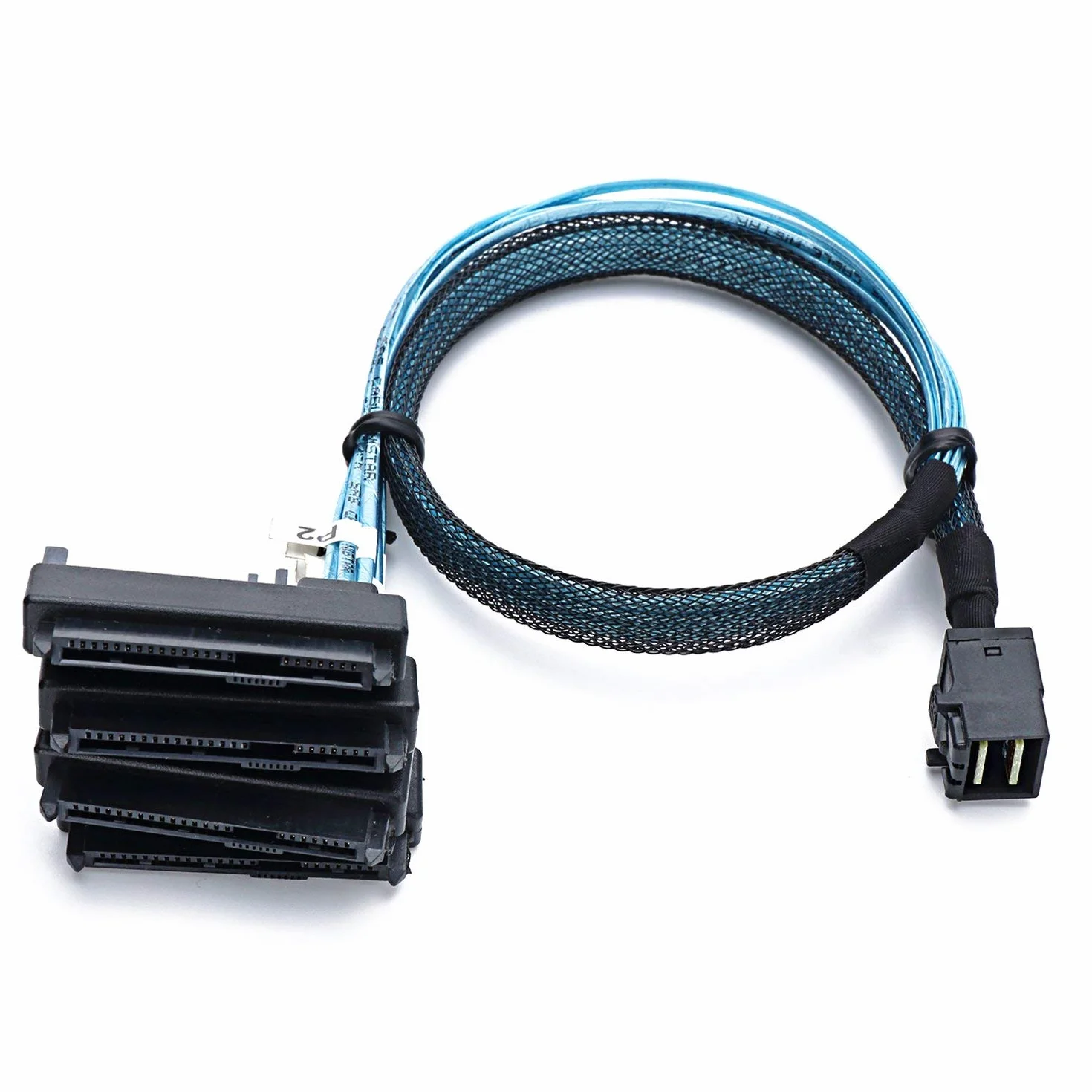 SFF-8643 Wewnętrzne złącza Mini SAS HD na (4) 29-pinowe złącza SFF-8482 z portem zasilania SAS 15-pinowym kablem 12 GB/S (1 m)