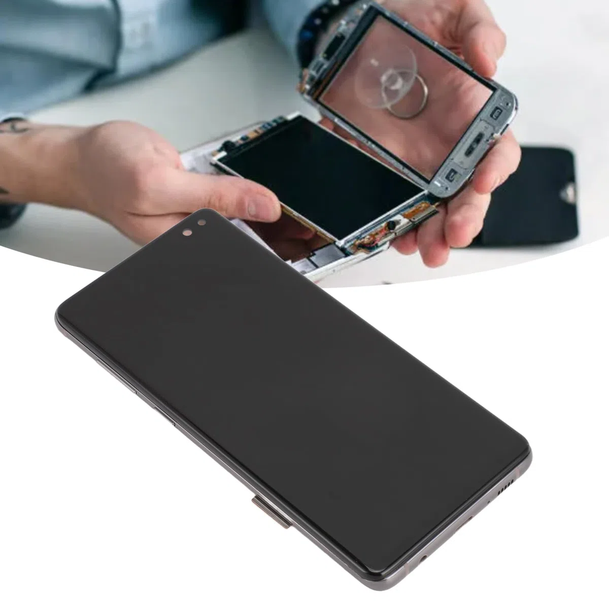 Zestawy do Wymiany Ekranu Telefonu do Smartfona S10 PLUS, zespół Wyświetlacza Dotykowego Digitizer TFT LCD z Narzędziami do Naprawy do S10 PLUS
