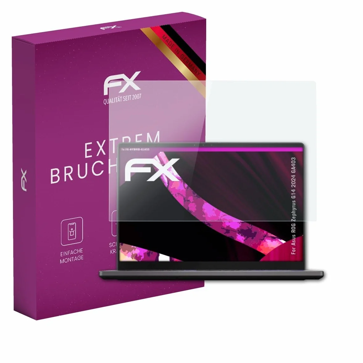 atFoliX Szkło 9H Hybrid-Glass FX do Asus ROG Zephyrus G14 2024 GA403