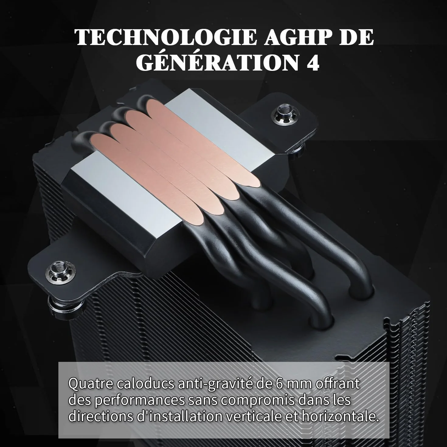 TR Assassin Spirit 120 EVO DARK CPU Cooler czarny, 120 mm PWM Cichy wentylator CPU Cooler, AGHP 4th Technology, obsługa Intel LGA1700/1150/1151/1200, AMD AM4 AM5, chłodzenie komputera