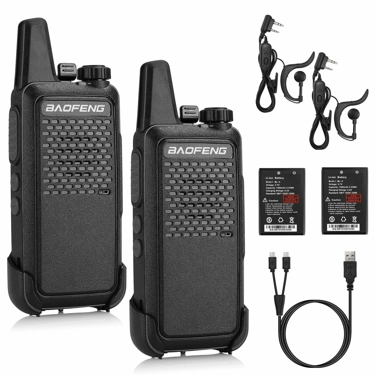 Baofeng GT-22 Krótkofalówka PMR 446 16 kanałów Zestaw 2 sztuki