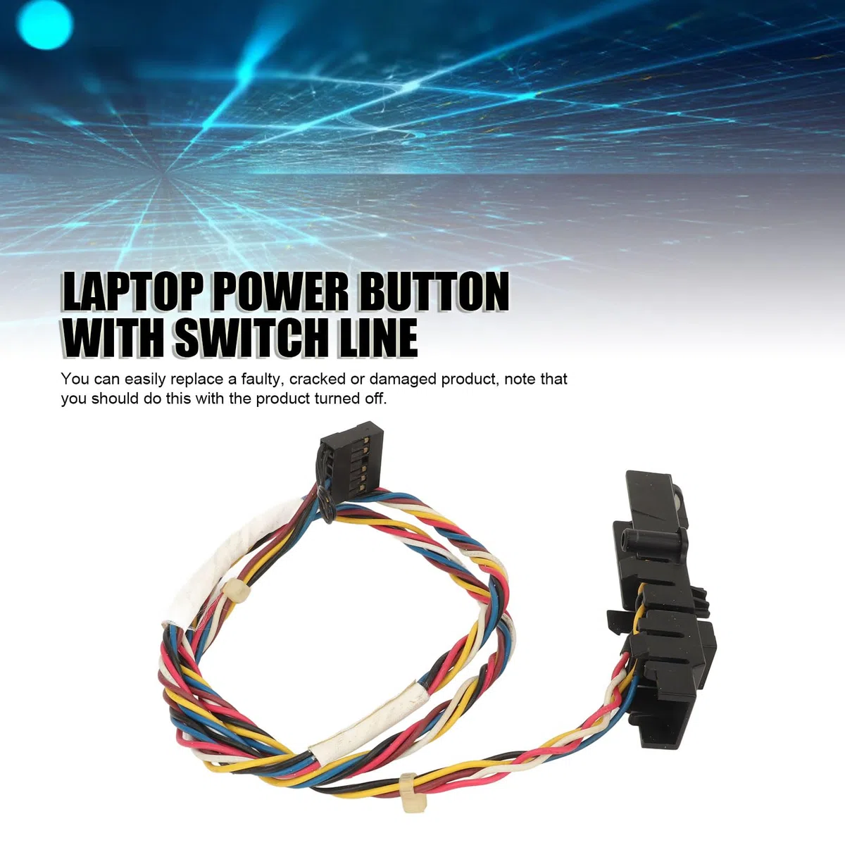 Przycisk zasilania z linią przełączającą dla dla XPS 8500 8300 8700 0F7M7N F7M7N, odporny na zużycie przycisk zasilania laptopa z linią przełączającą