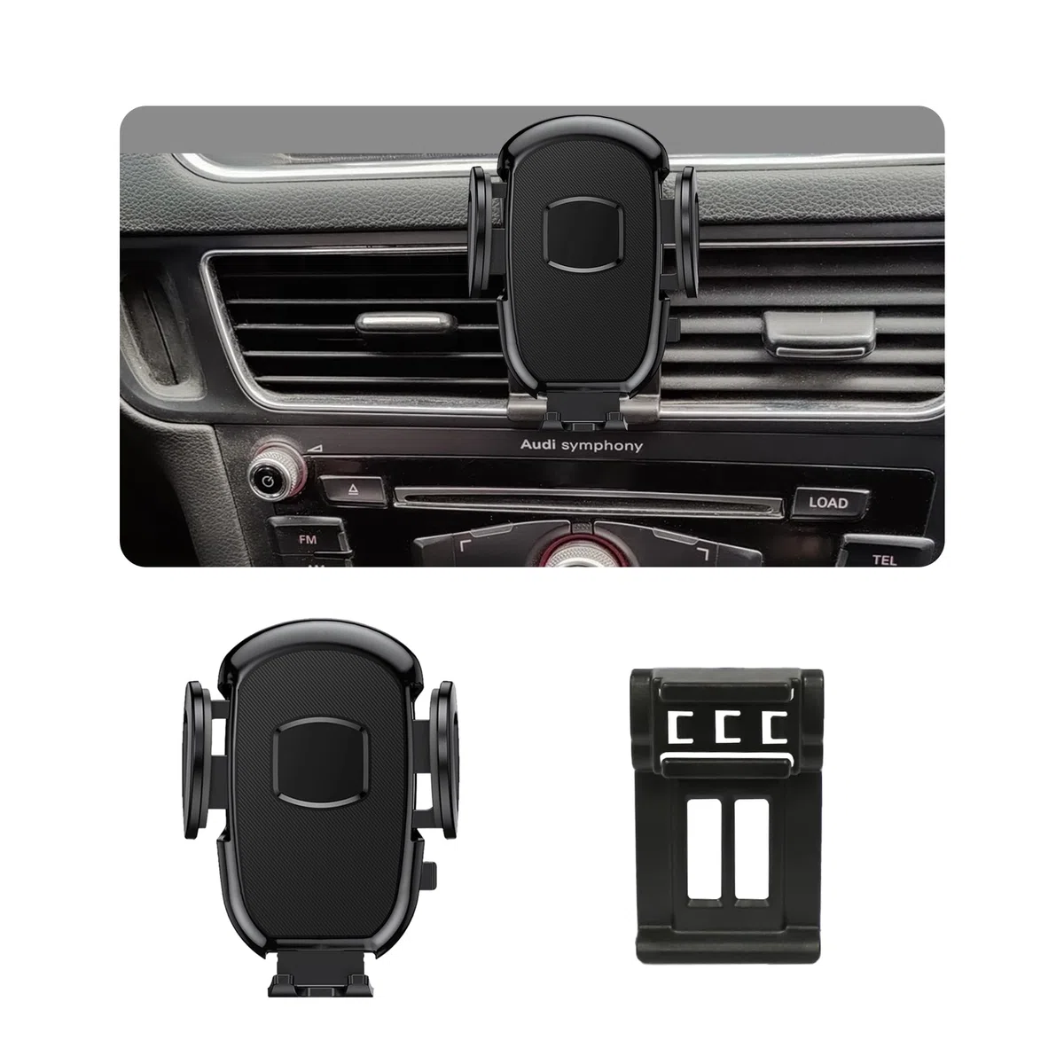Samochodowy uchwyt na telefon pasuje do Audi [pasuje tylko do Audi Q5 SQ5 2010-2018], samochodowy uchwyt nawigacyjny do telefonu komórkowego ściśle pasuje do otworu wentylacyjnego, wszystkich