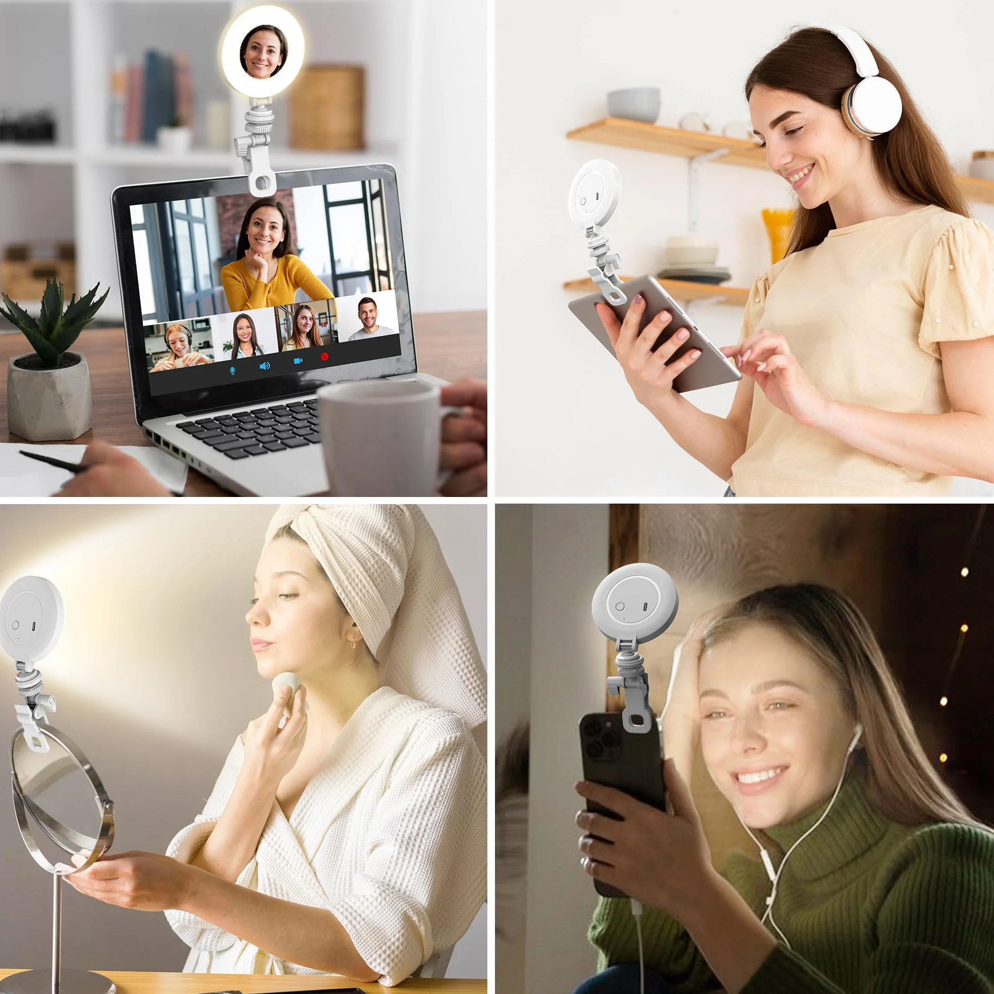 Lampka pierścieniowa LED 360° do selfie na telefon komórkowy i tablet