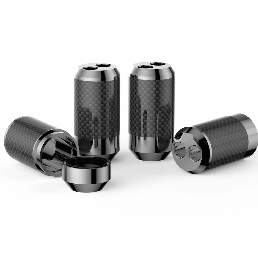 Tertullus 4 sztuki High End Splitter przewody głośnikowe rozdzielacz y splitter Carbon włókno węglowe czarny do kabli do Ø 16,0 mm * 2 wyjścia