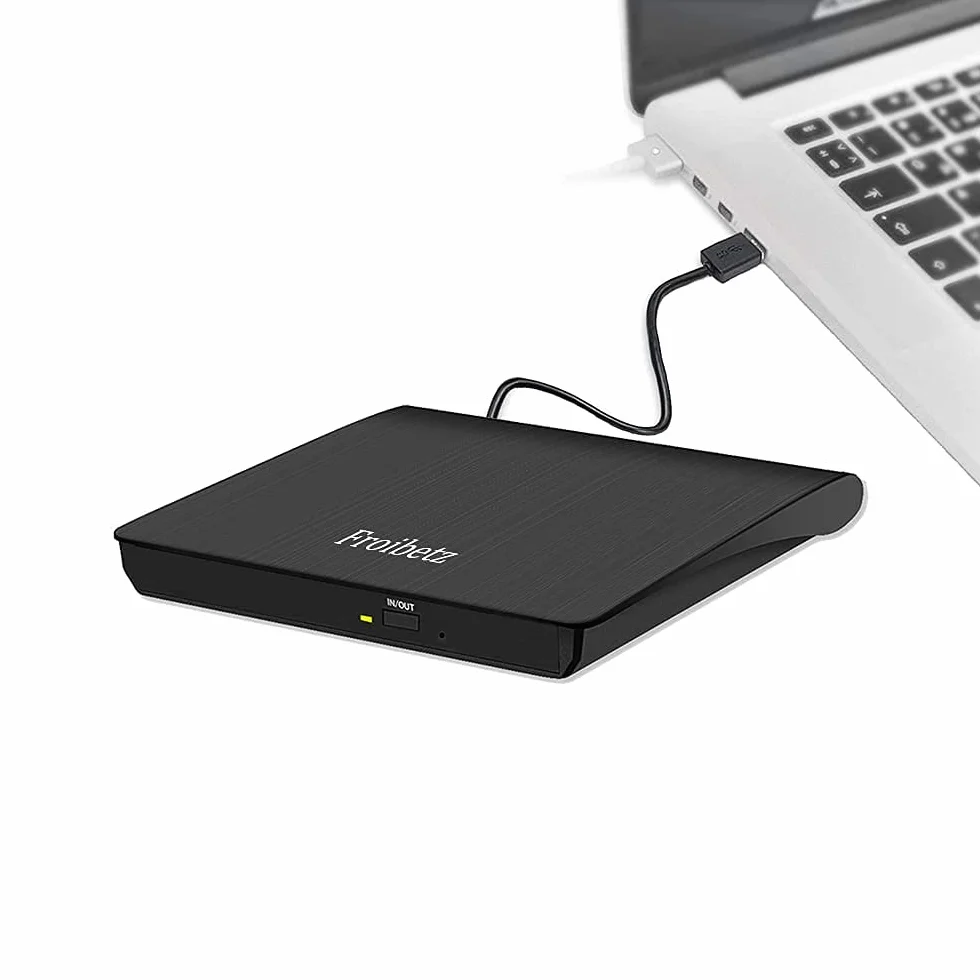 Zewnętrzna nagrywarka DVD CD CD CD USB 3.0 DVD-R CD-RW przenośny czytnik kart Ultra Slim zewnętrzny dysk z systemem Mac/OS/XP/Win10/Win7/Win8 (czarny)