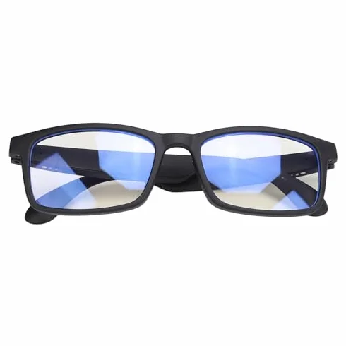 Inteligentne okulary Bluetooth, inteligentne okulary z filtrem światła niebieskiego, inteligentne okulary z otwartym dźwiękiem w uszach z mikrofonem, asystent dotykowy i głosowy, kompatybilne z muzyką