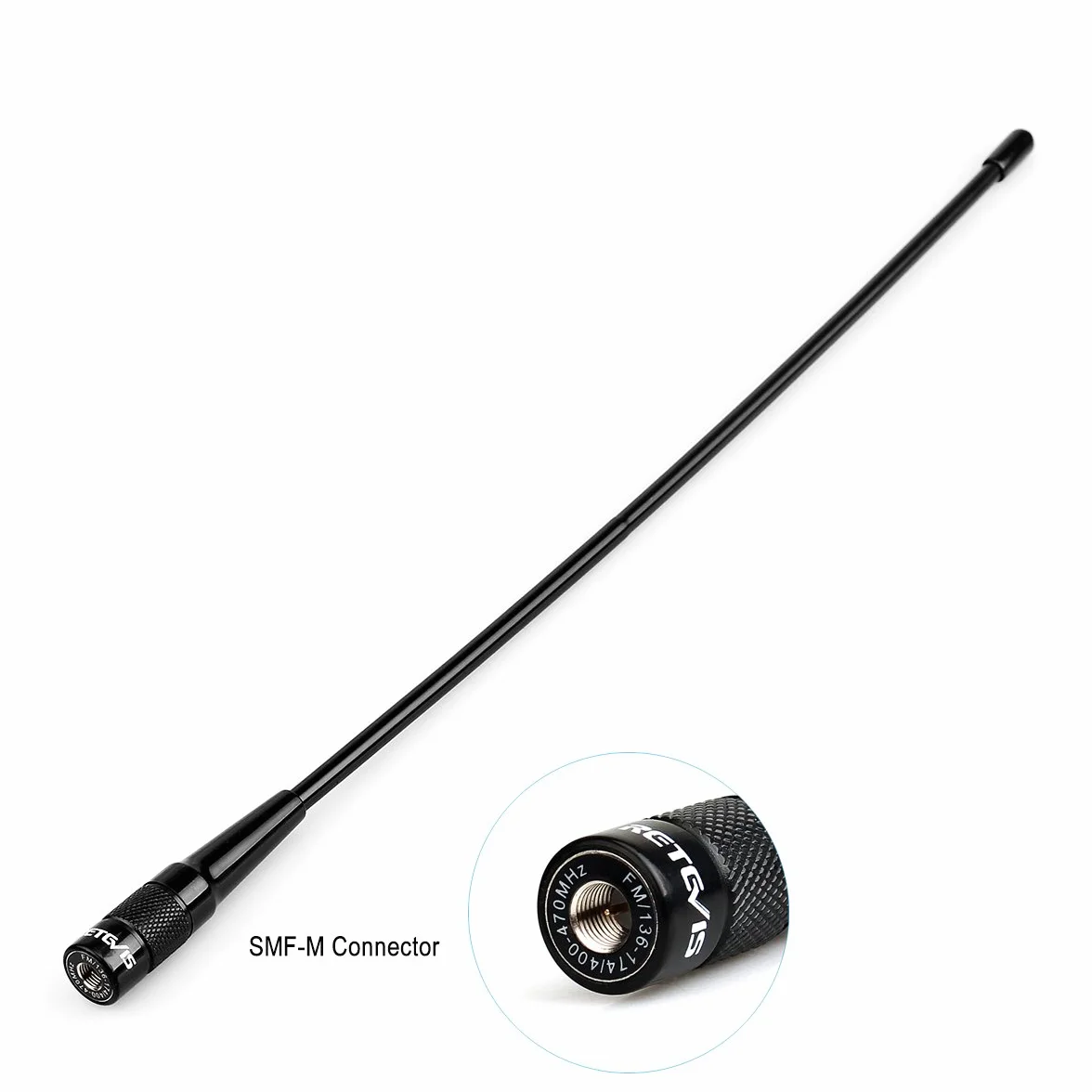 Retevis Antena radiowa RHD771, SMA-M, Dual Band UHF/VHF antena Retevis RA89 HA1UV RT1 RT3S RT81 RT85, kompatybilna z Baofeng UV-3R TYT M Woxun KG-UV9D (2 szt.)
