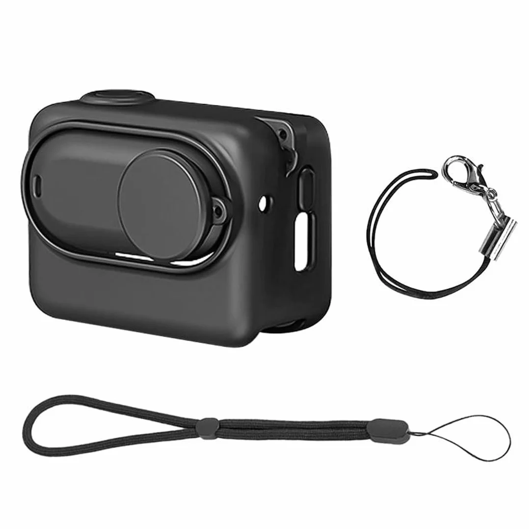 PULUZ Etui ochronne do Insta360 GO 3S pudełko do ładowania aparatu, silikonowa osłona z osłoną obiektywu i paskiem, akcesoria do kamer akcji Insta 360 GO 3S