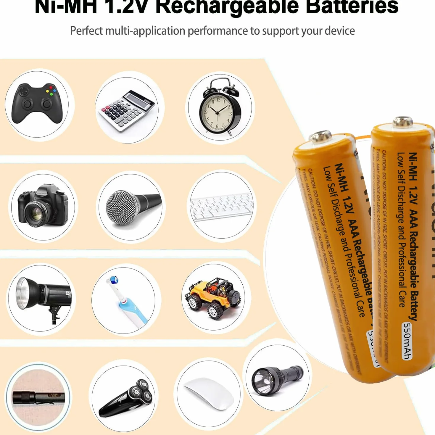 Gigaset Akumulator NI-MH 1.2V 550mAh AAA 4 sztuki baterii wielokrotnego ładowania