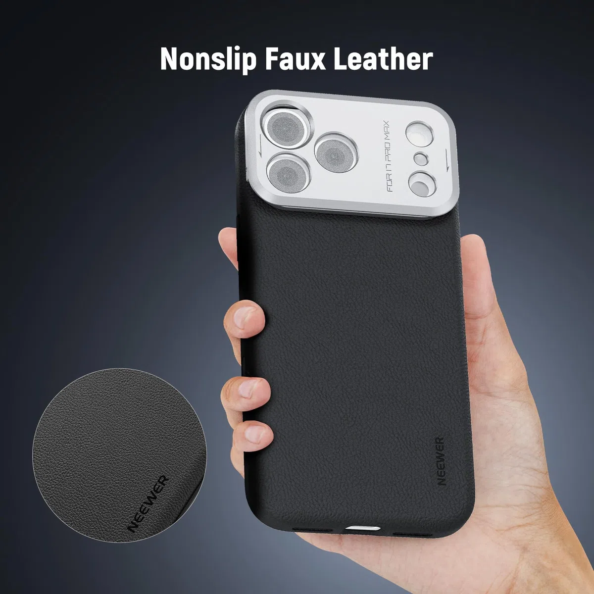 NEEWER Etui do 17 Pro Max, modułowe, wytrzymałe etui na telefon komórkowy z pierścieniem filtrującym 67 mm, obiektywem 17 mm i tylną płytą obiektywu T, kompatybilne z MagSafe iPhone 17 Pro Max, PA134