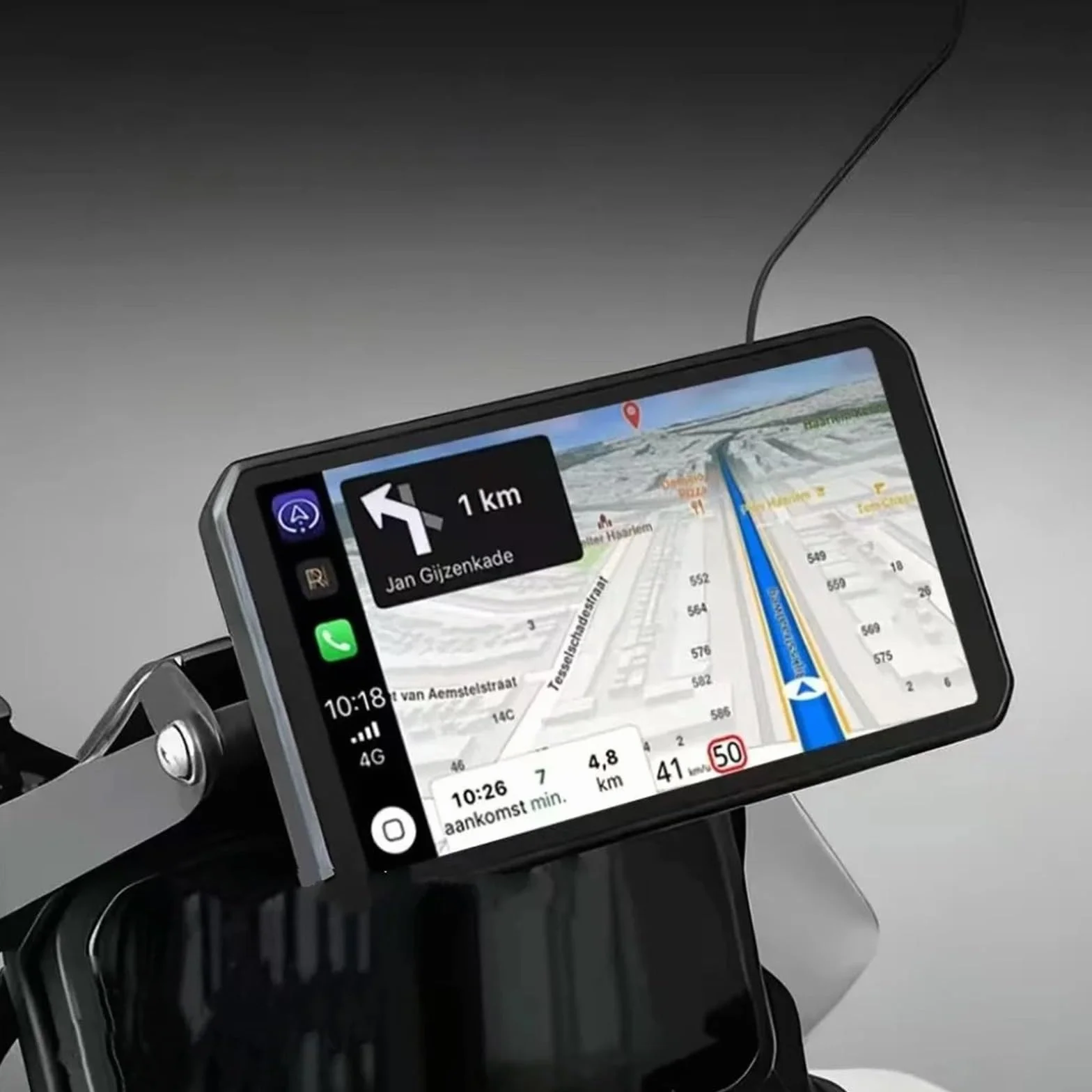 Uchwyt do nawigacji GPS Uchwyt na nawigację motocyklową, czarne części, uchwyt na nawigację GPS, pasuje do Hondy XADV 750 2021-(Silver)