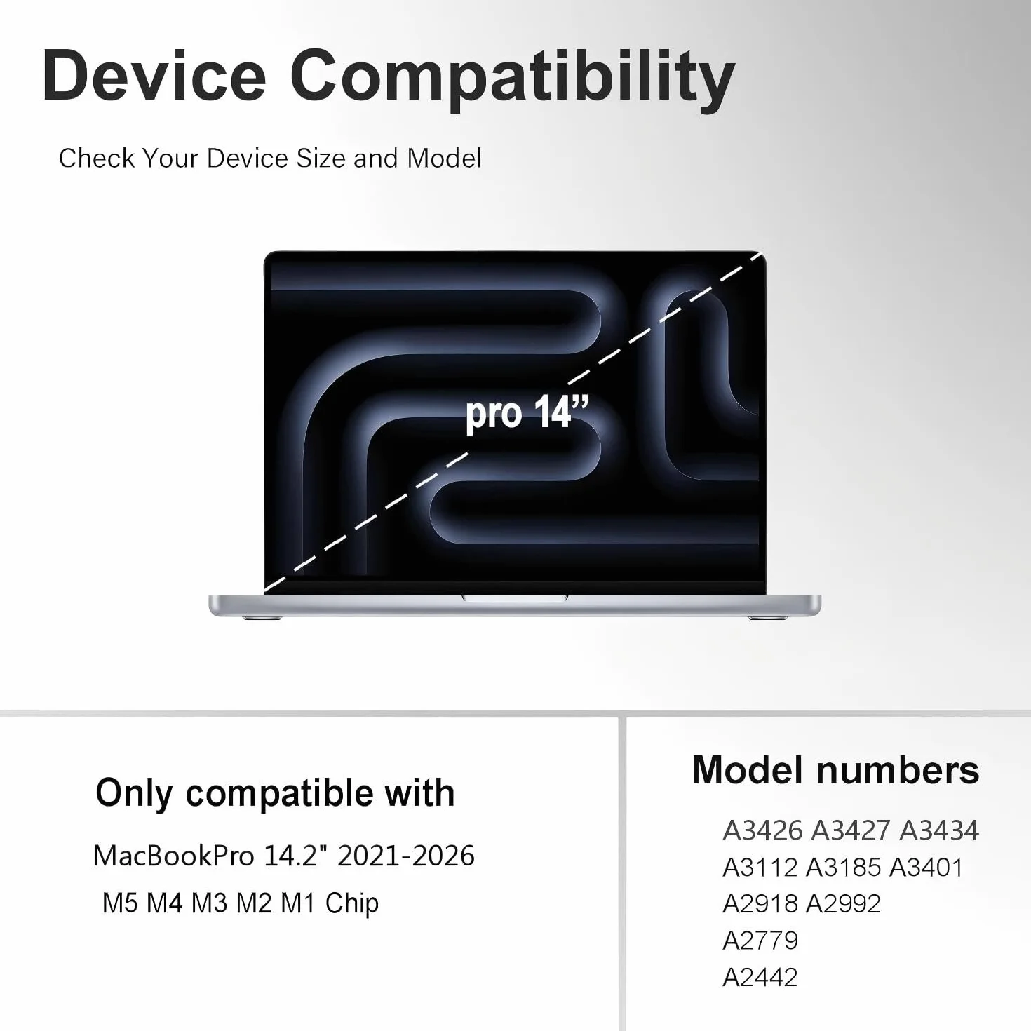 Miękkie matowe etui PP do MacBook Pro 14 2024-2021 M4 M3 M2 M1 A3112 A3401 A3185 A2992 A2918 A2779 A2442, lekkie i idealne dopasowanie, plastikowa obudowa + klawiatura typu UE, matowa czerń