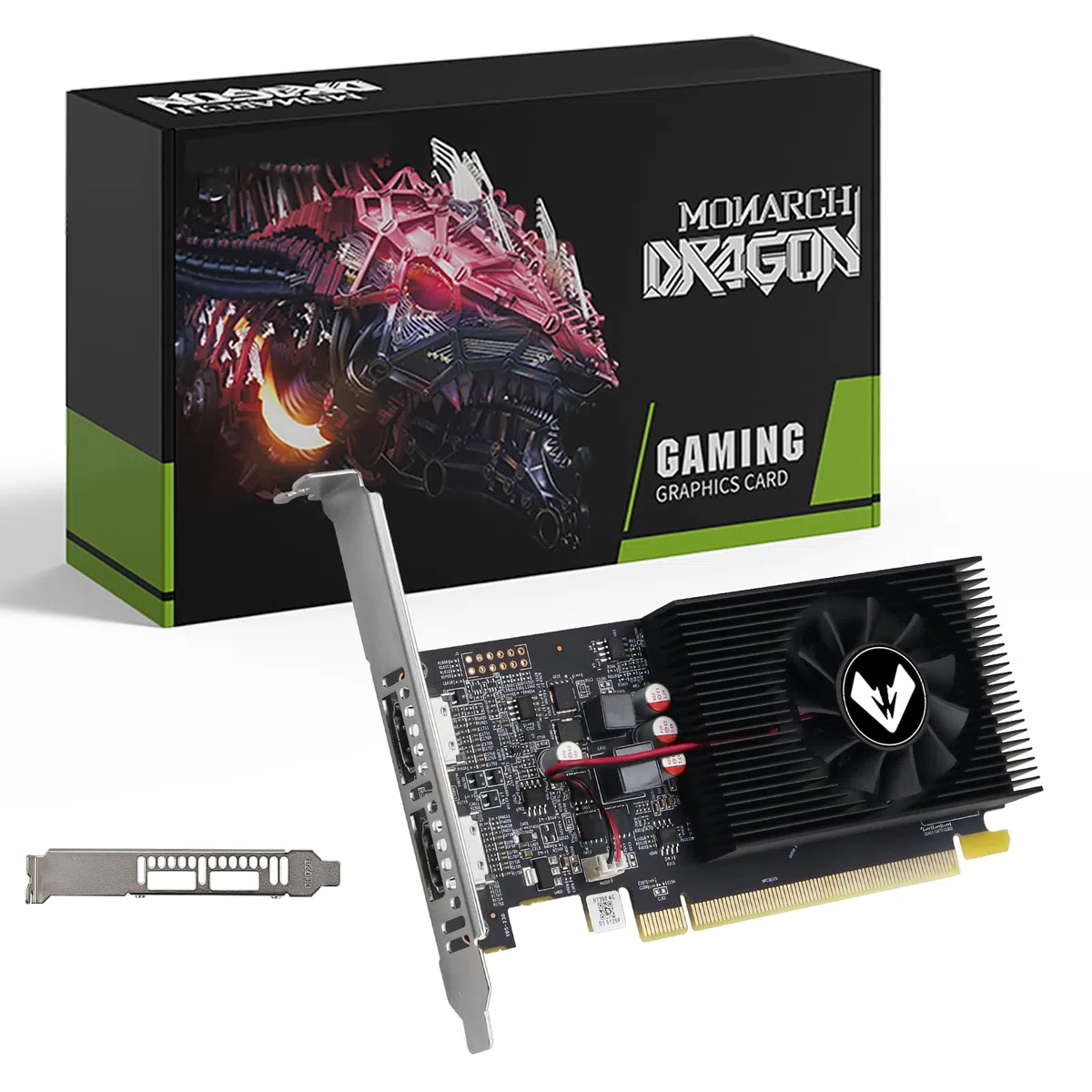 MOUGOL AMD Radeon R7 350 4 GB niskoprofilowa karta graficzna, podwójne porty HDMI do wielu monitorów, 4 GB GDDR3 128-bitowa, karta graficzna SFF o połowie wysokości do cienkiego komputera
